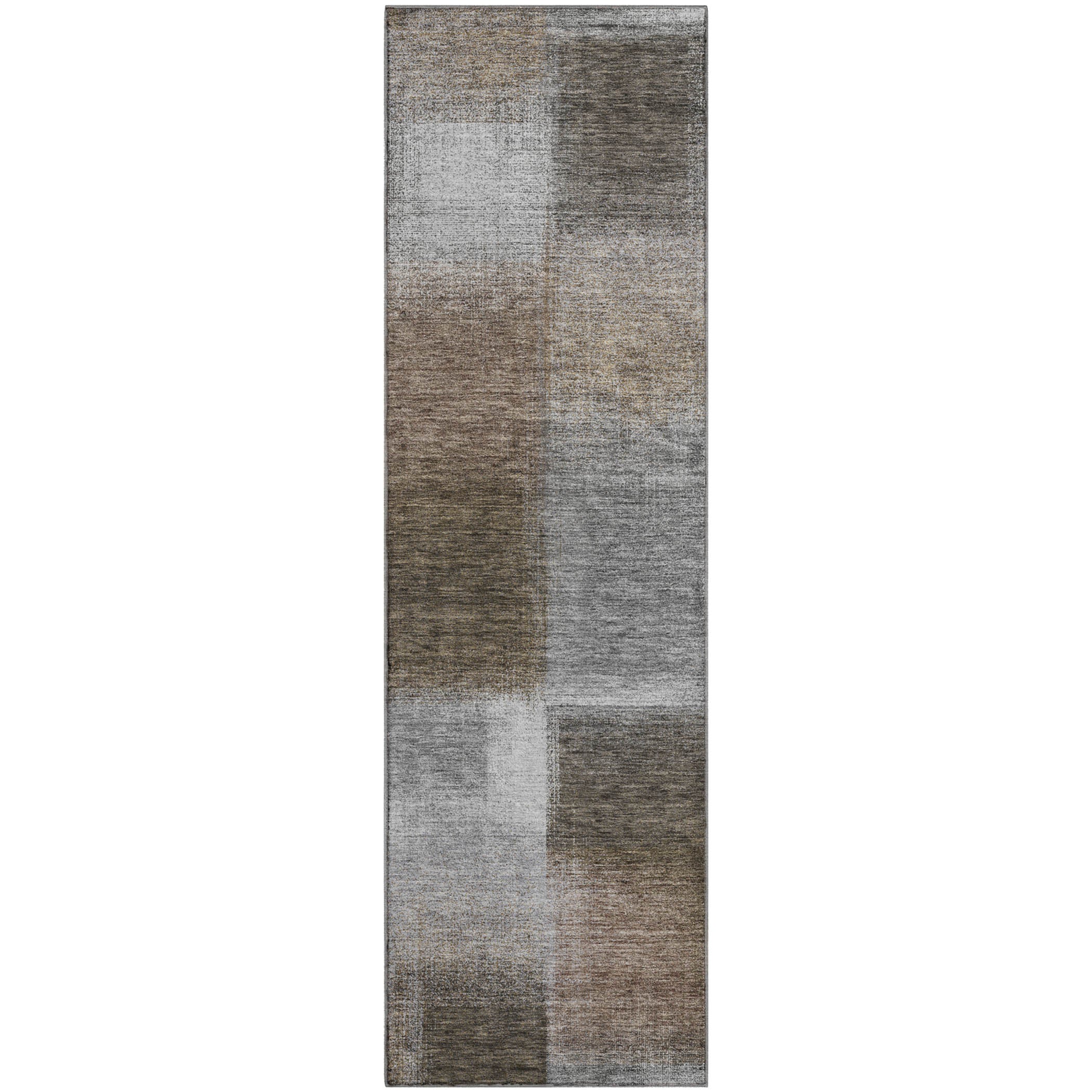 Luxury Washable Indoor/Outdoor Transitional TV10 Pewter Gray Rug 2'3" x 7'6" #shape_Runner