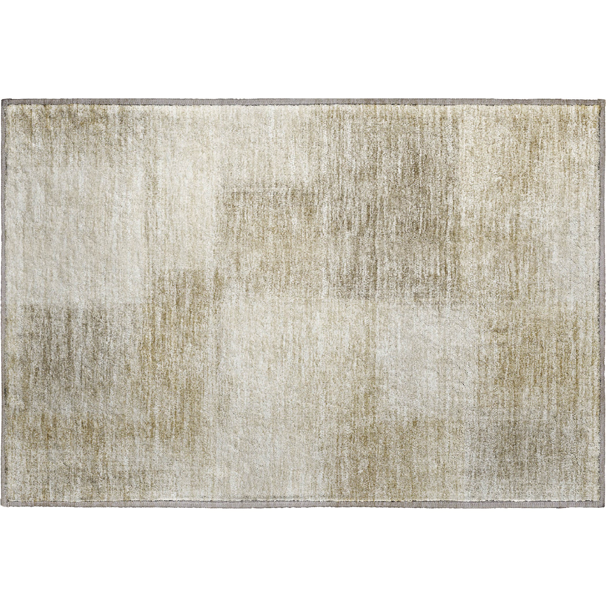 Luxury Washable Indoor/Outdoor Transitional TV10 Taupe Brown Rug 1'8" x 2'6" #shape_Rectangle