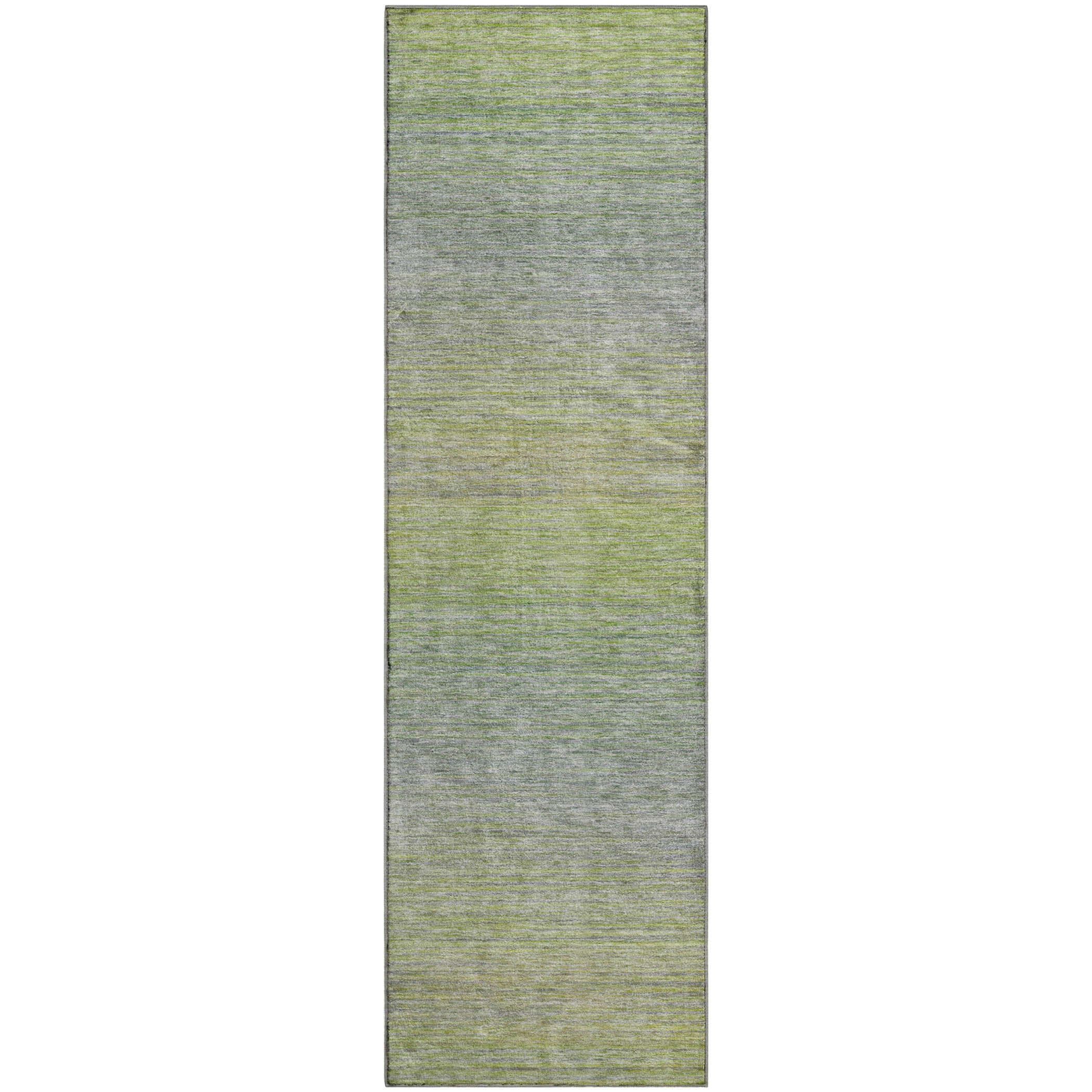 Luxury Washable Indoor/Outdoor Transitional TV11 Aloe Green Rug 2'3" x 7'6" #shape_Runner