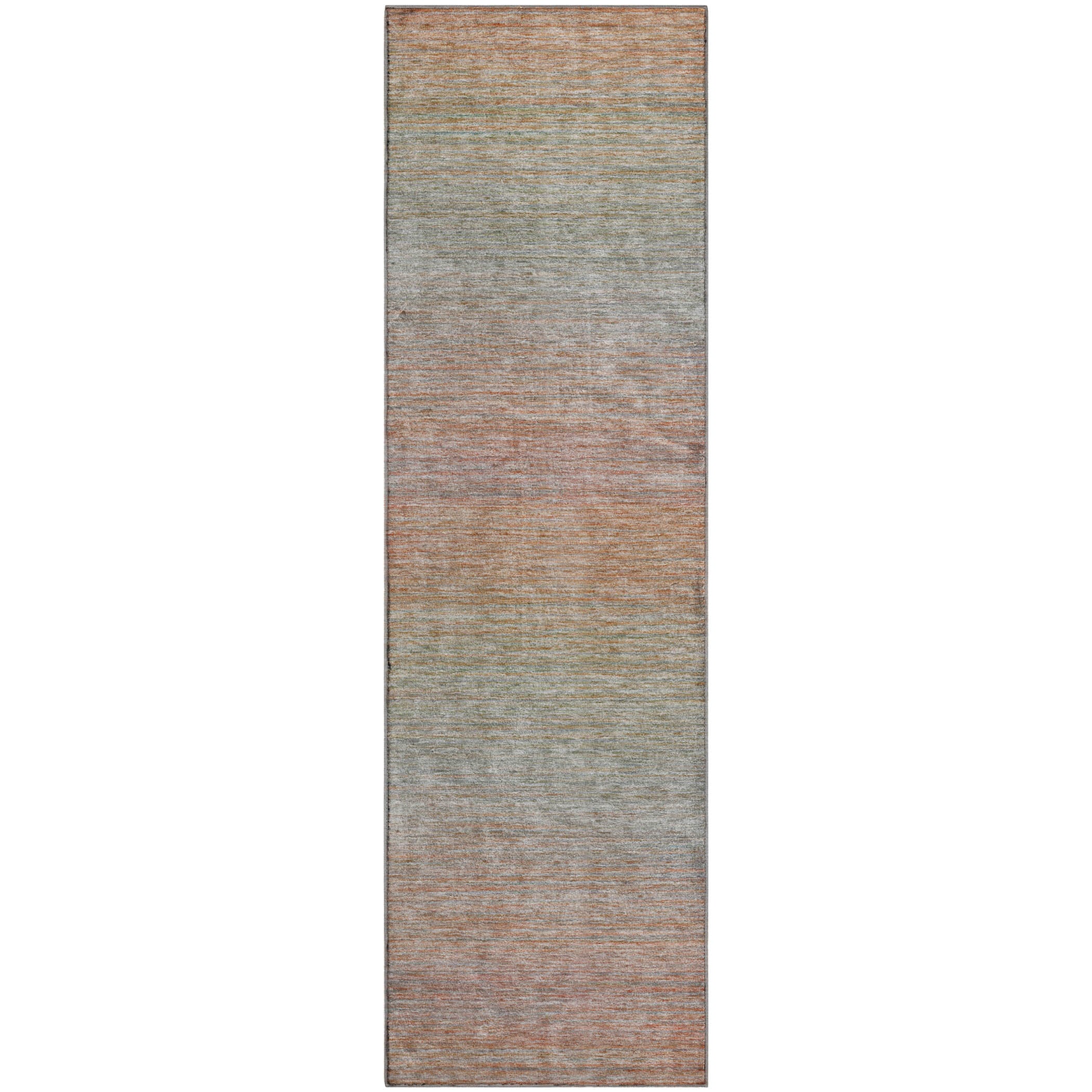 Luxury Washable Indoor/Outdoor Transitional TV11 Coral Orange Rug 2'3" x 7'6" #shape_Runner