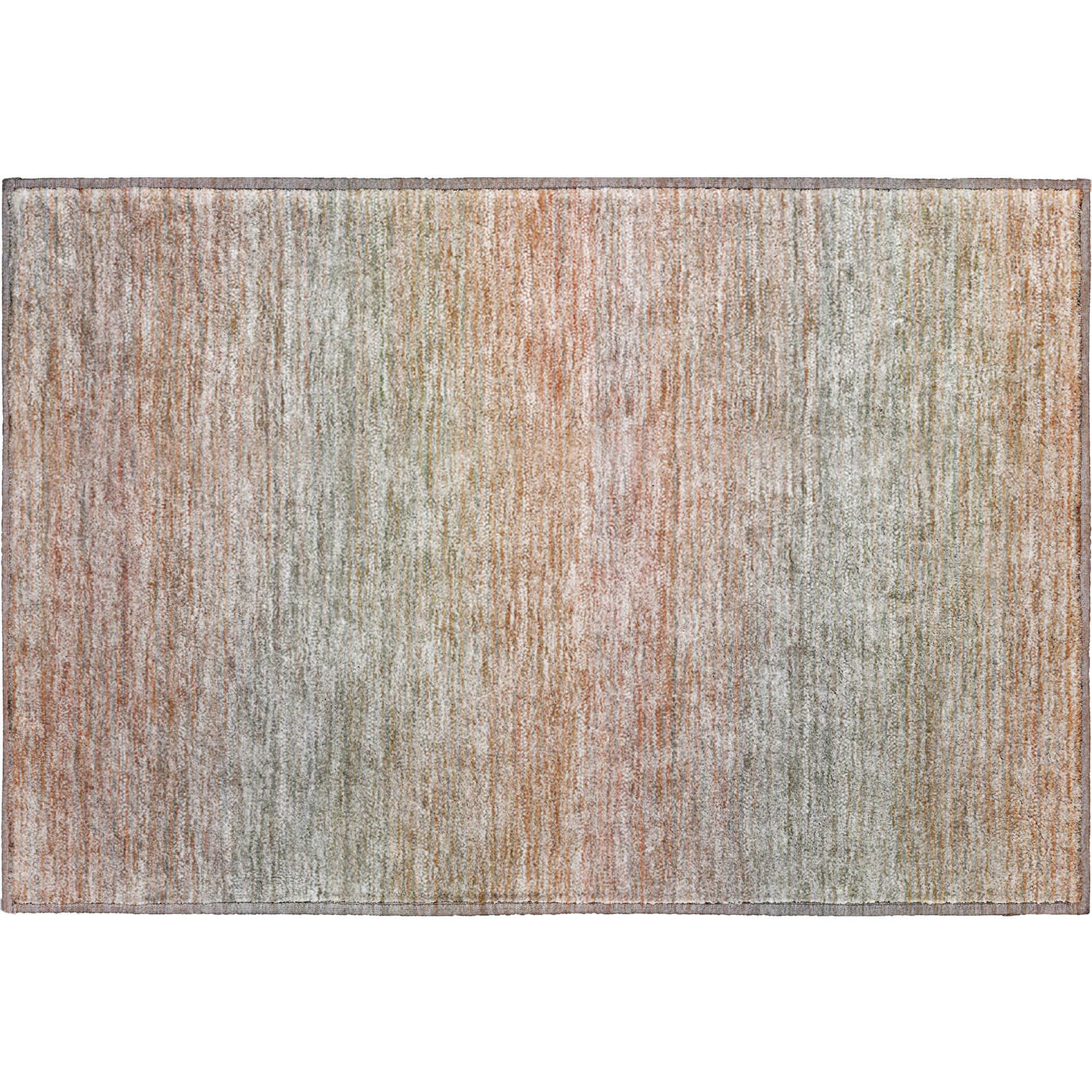 Luxury Washable Indoor/Outdoor Transitional TV11 Coral Orange Rug 1'8" x 2'6" #shape_Rectangle