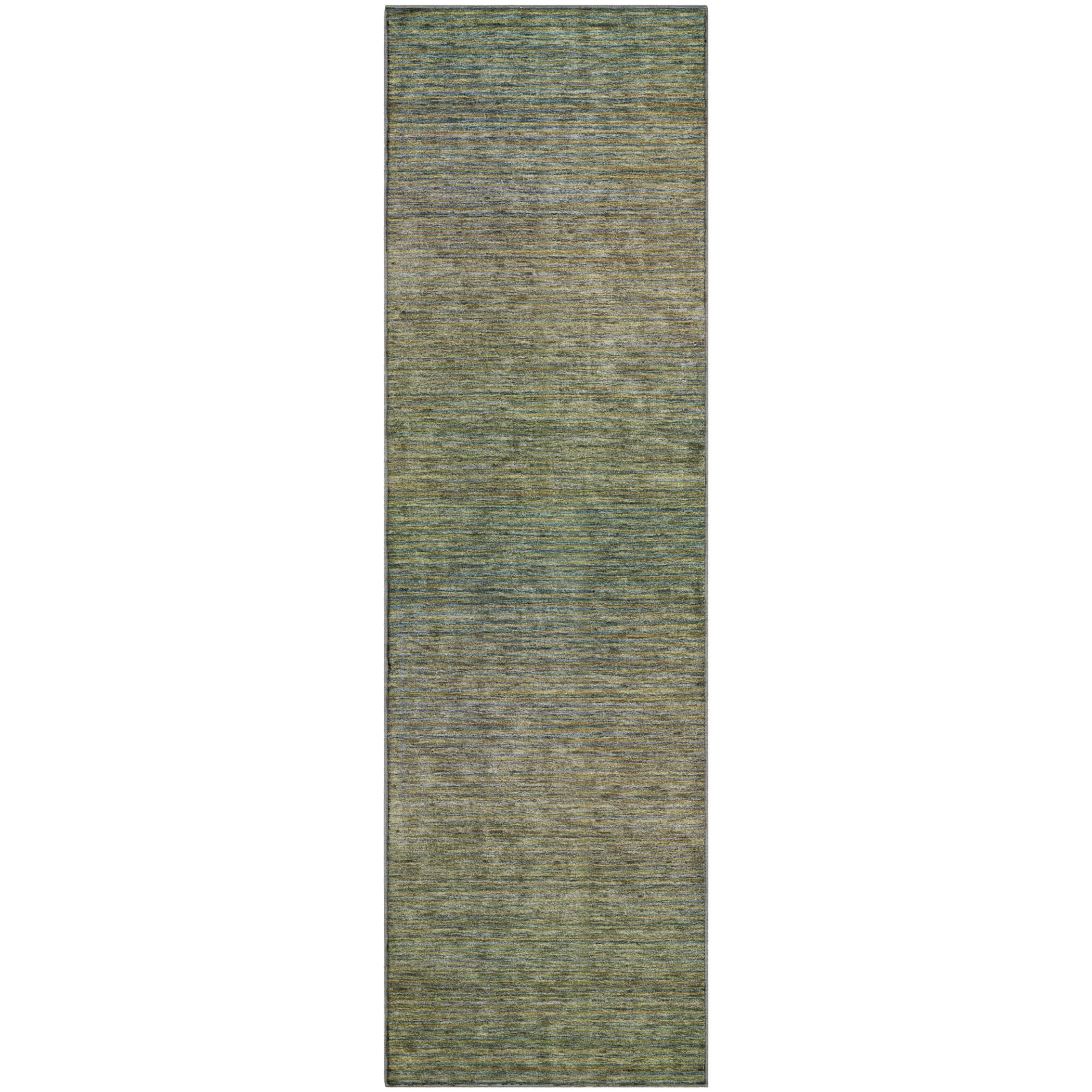 Luxury Washable Indoor/Outdoor Transitional TV11 Fern Green Rug 2'3" x 7'6" #shape_Runner