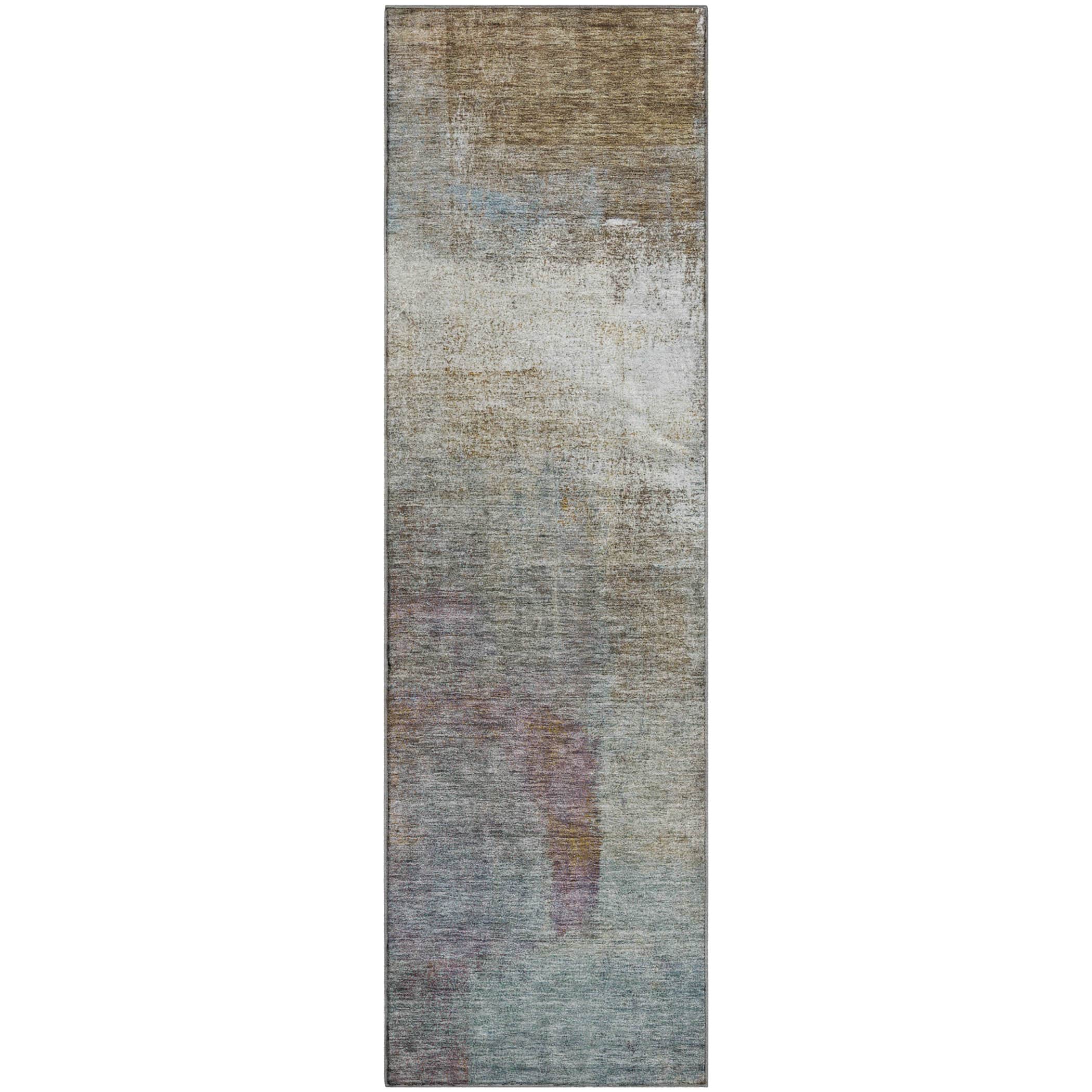 Luxury Washable Indoor/Outdoor Transitional TV12 Mocha Brown Rug 2'3" x 7'6" #shape_Runner