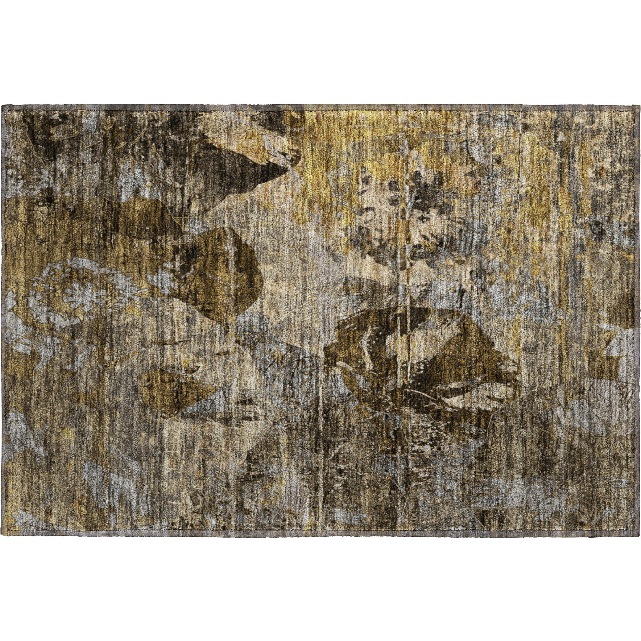 Luxury Washable Indoor/Outdoor Transitional TV15 Mocha Brown Rug 1'8" x 2'6" #shape_Rectangle