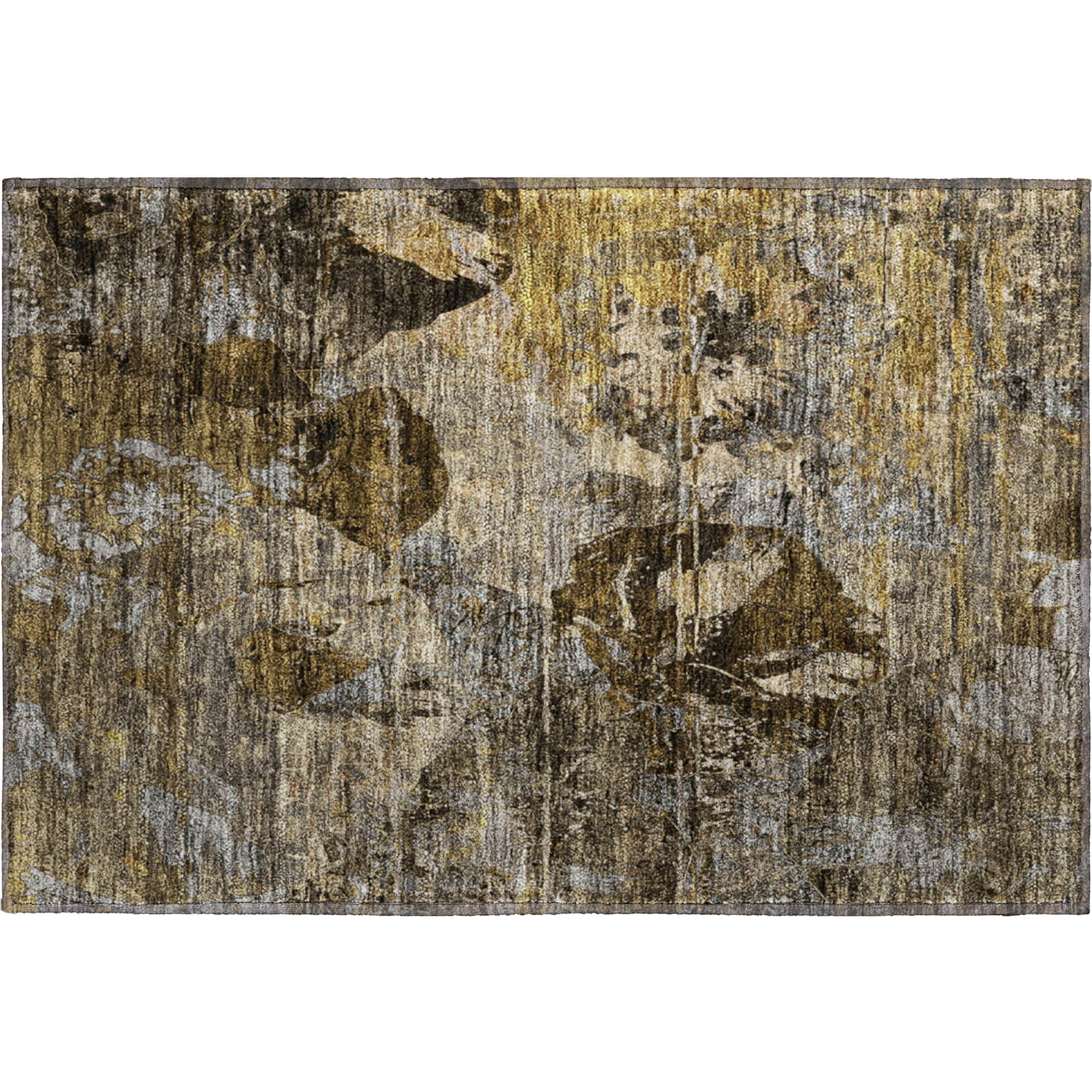 Luxury Washable Indoor/Outdoor Transitional TV15 Mocha Brown Rug 1'8" x 2'6" #shape_Rectangle