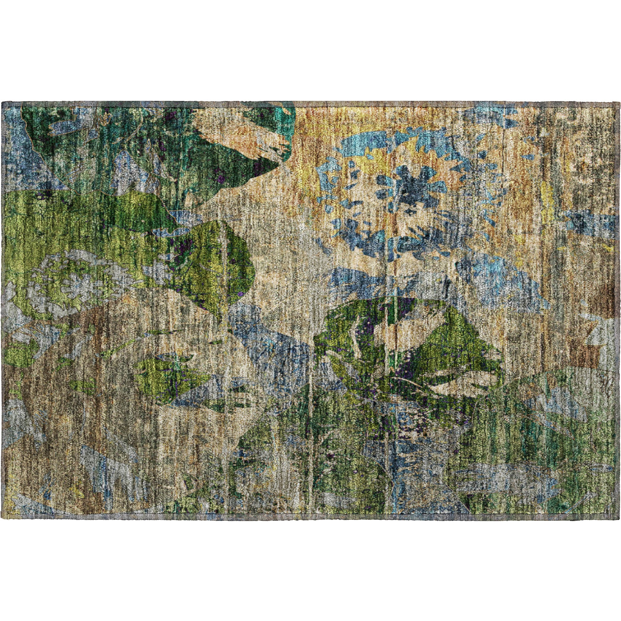 Luxury Washable Indoor/Outdoor Transitional TV15 Taupe Brown Rug 1'8" x 2'6" #shape_Rectangle