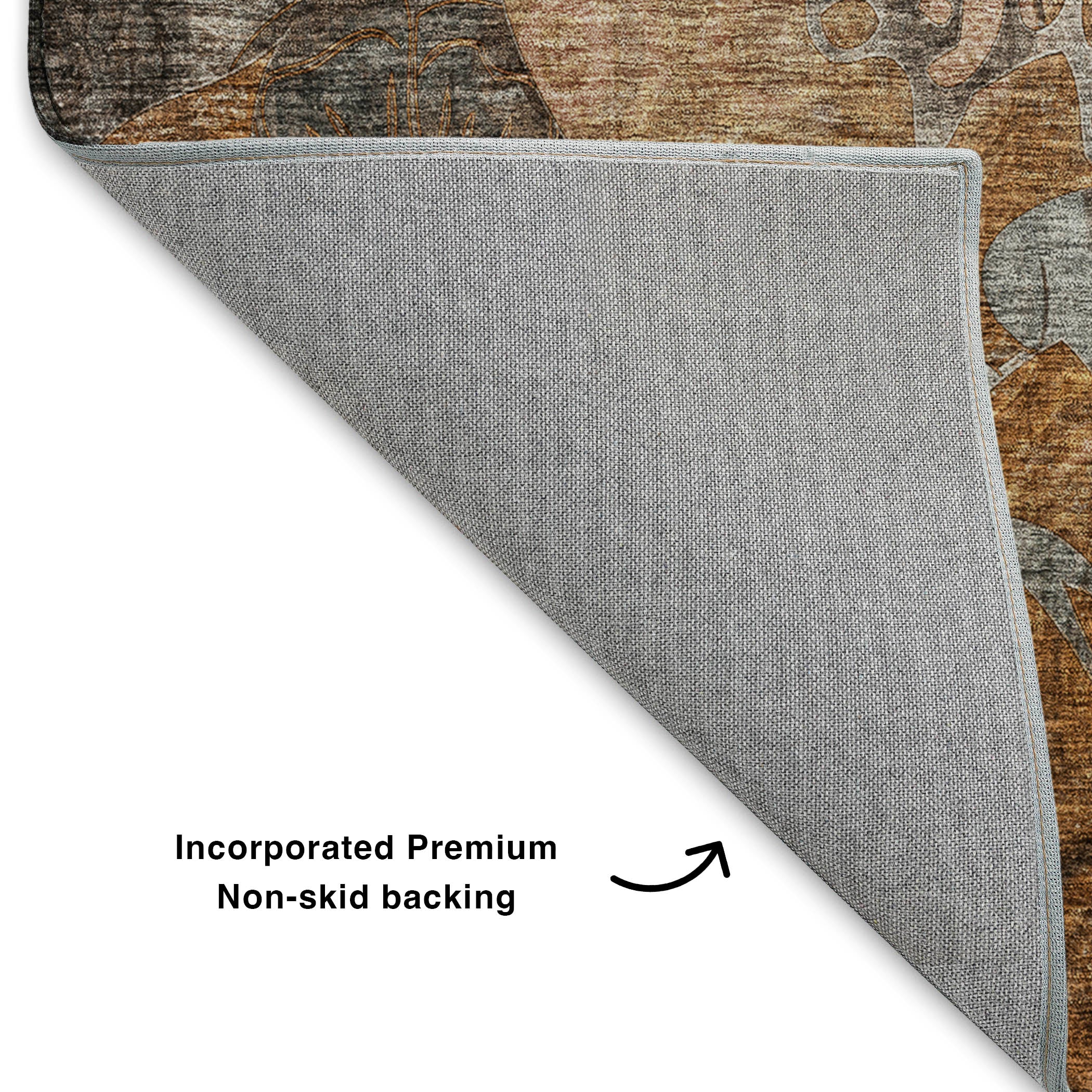 Luxury Washable Indoor/Outdoor Transitional TV17 Paprika Orange Rug 1'8" x 2'6" #shape_Rectangle