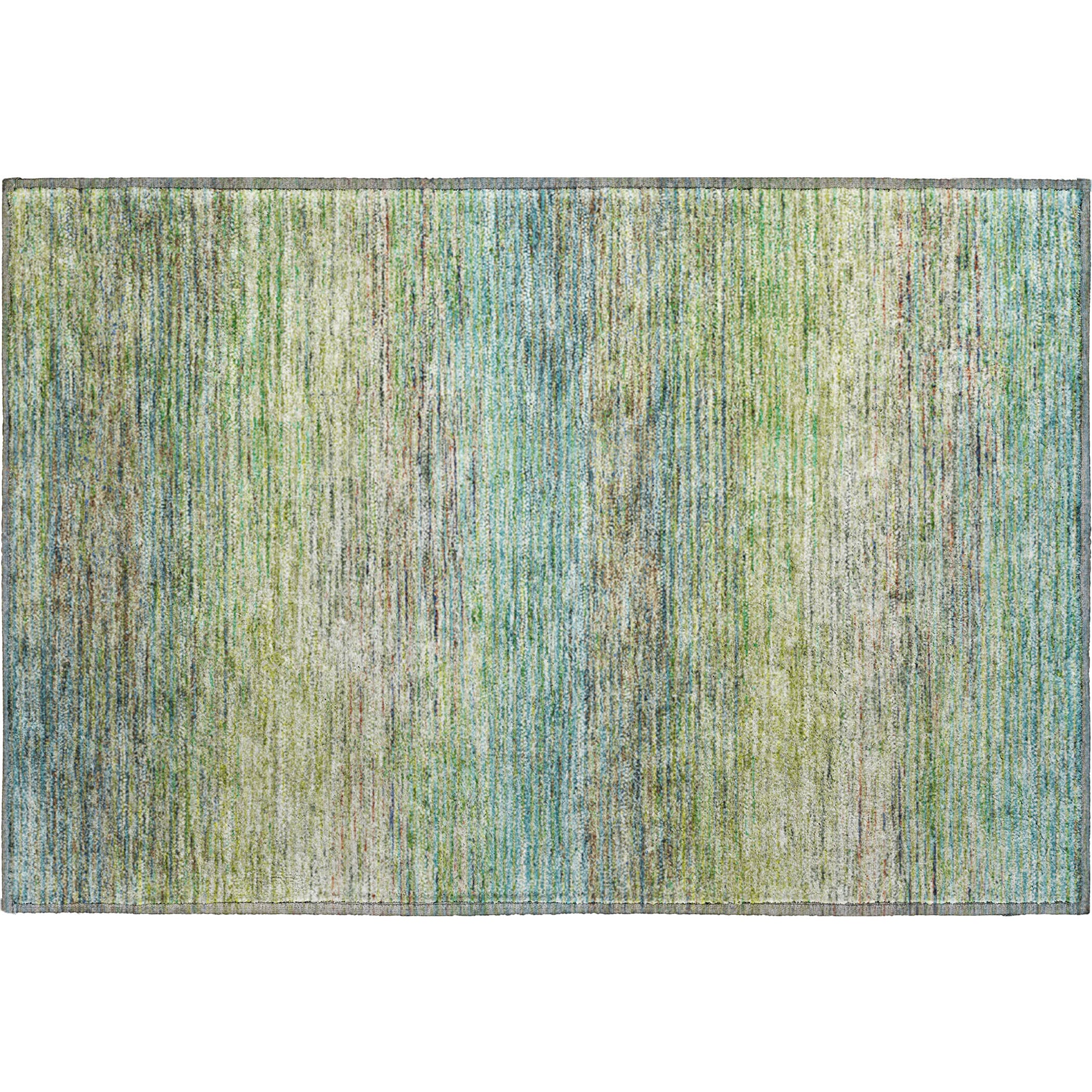 Luxury Washable Indoor/Outdoor Transitional TV1 Aloe Green Rug 1'8" x 2'6" #shape_Rectangle