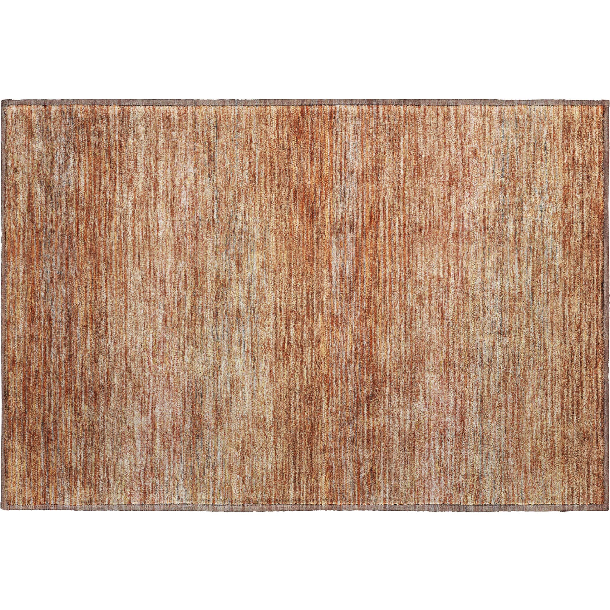 Luxury Washable Indoor/Outdoor Transitional TV1 Copper Orange Rug 1'8" x 2'6" #shape_Rectangle