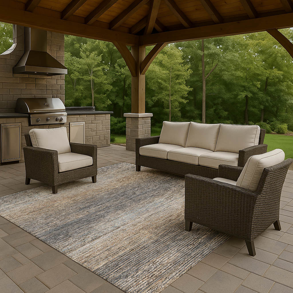 Luxury Washable Indoor/Outdoor Transitional TV1 Pewter Gray Rug 1'8" x 2'6" #shape_Rectangle