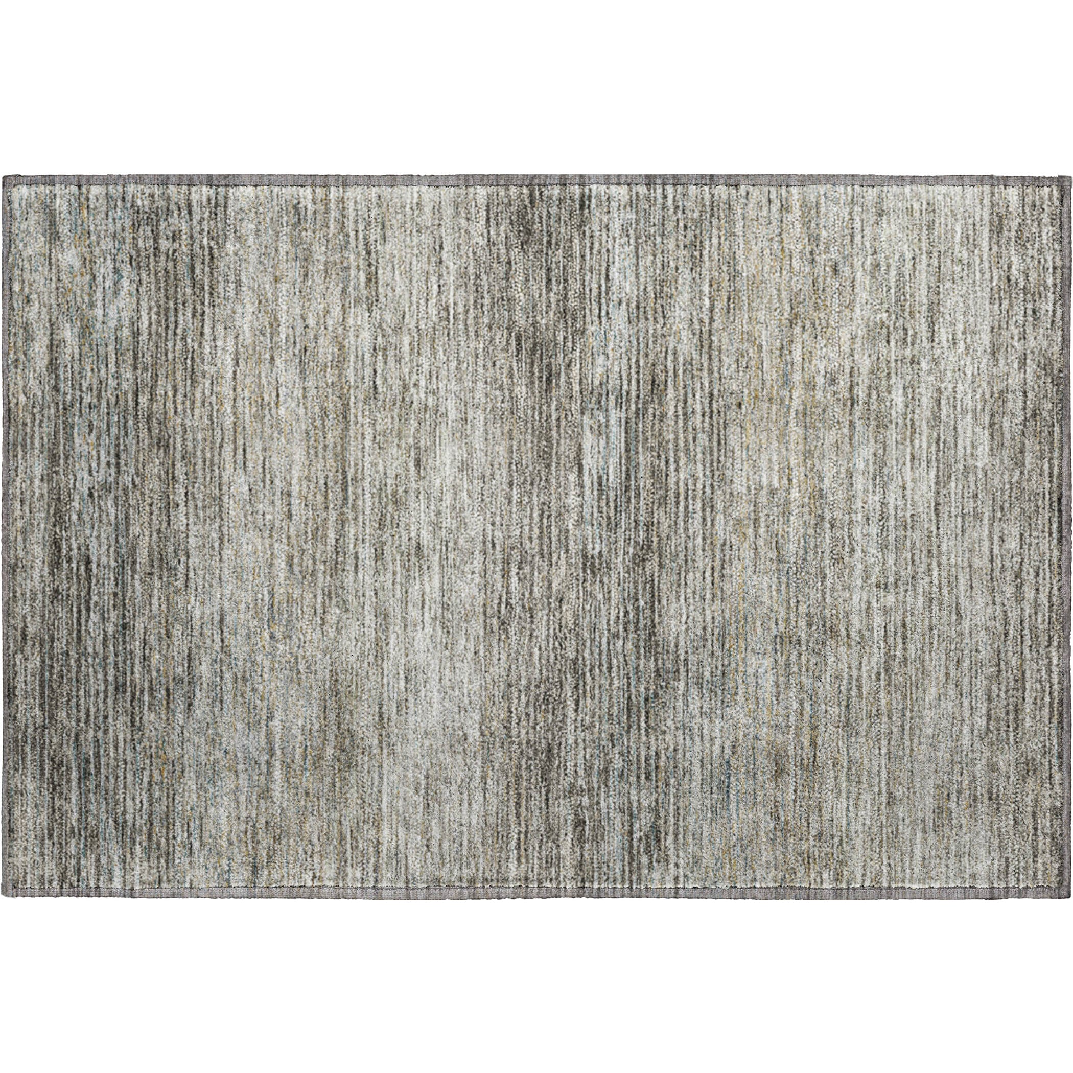 Luxury Washable Indoor/Outdoor Transitional TV1 Taupe Brown Rug 1'8" x 2'6" #shape_Rectangle