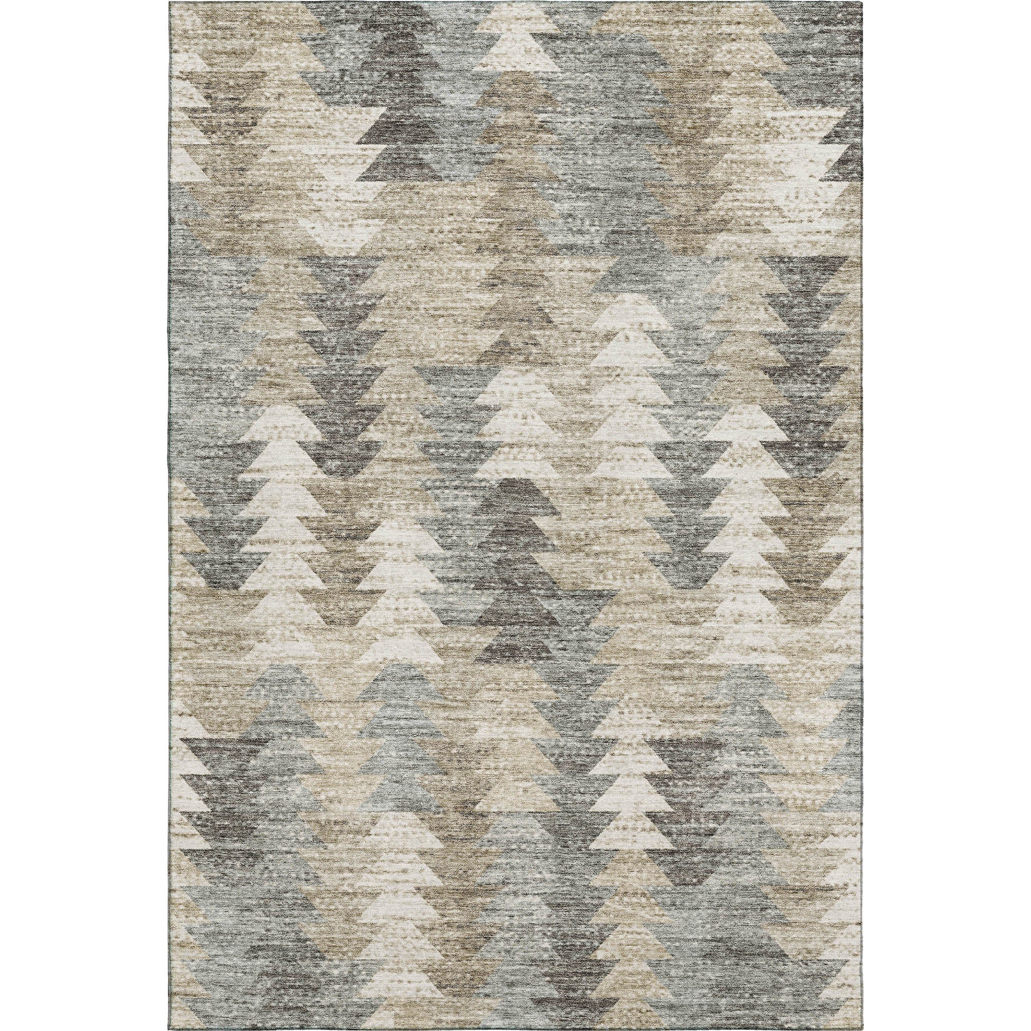 Luxury Washable Indoor/Outdoor Transitional TV20 Taupe Brown Rug 2'6" x 3'10" #shape_Rectangle