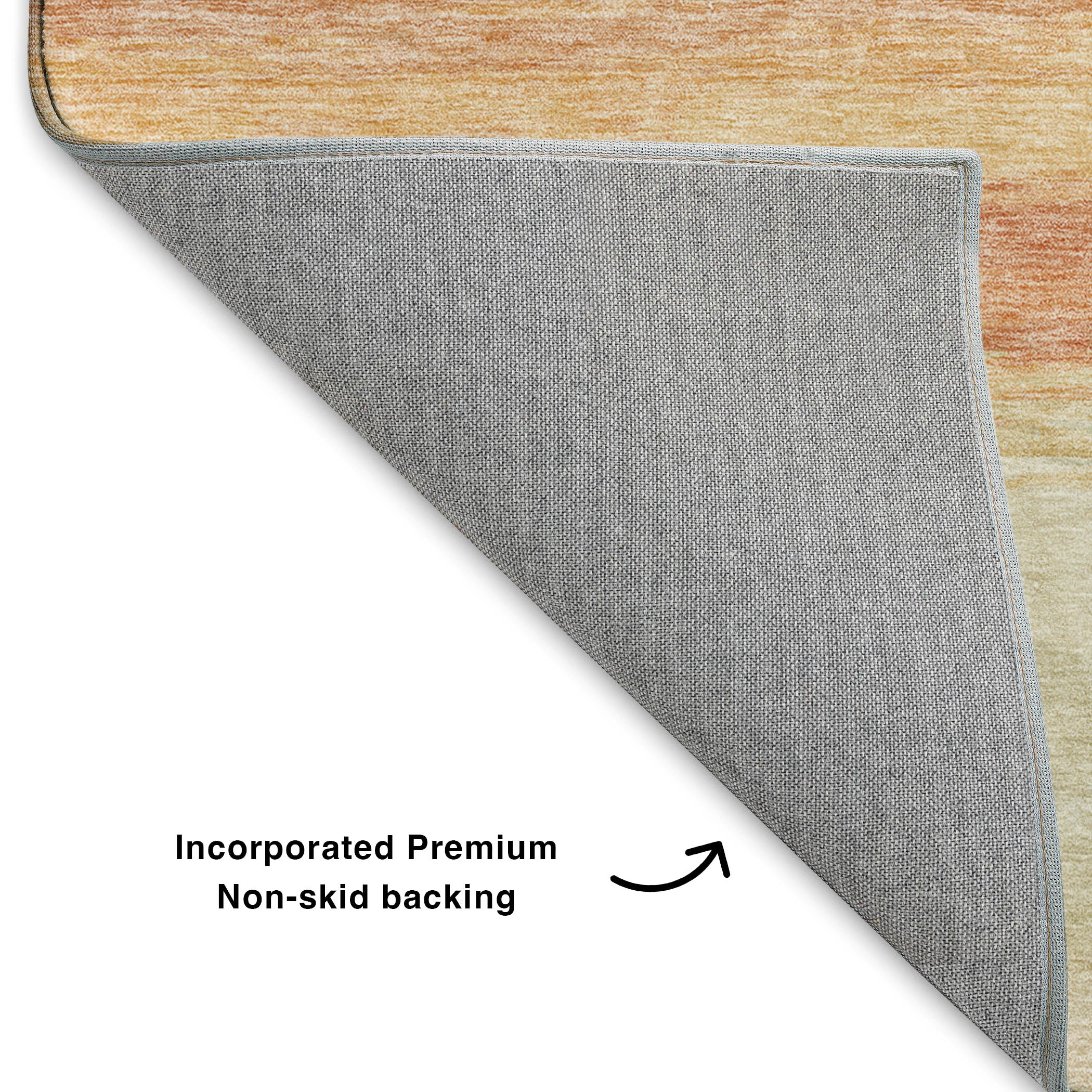 Luxury Washable Indoor/Outdoor Transitional TV2 Salmon Orange Rug 1'8" x 2'6" #shape_Rectangle