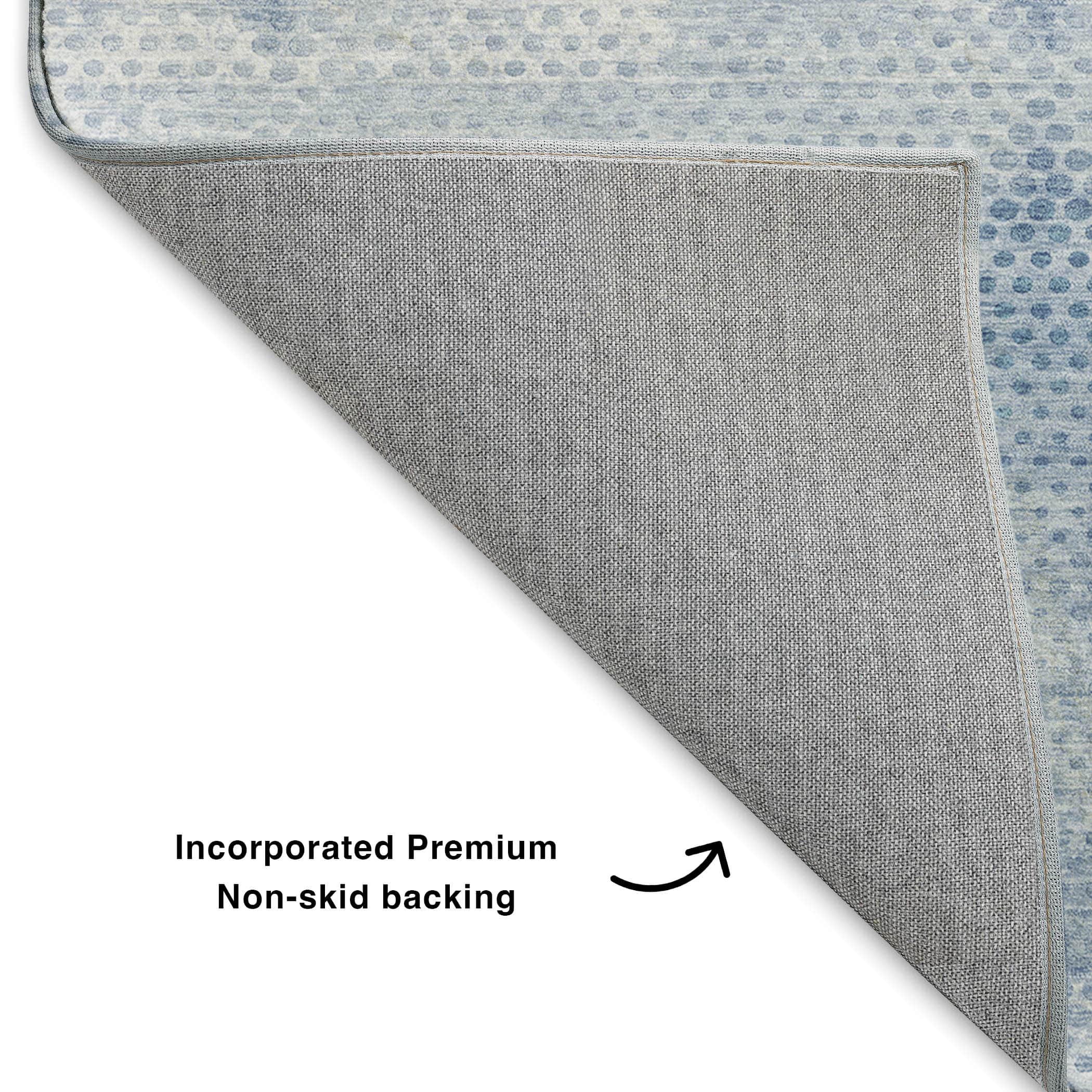 Luxury Washable Indoor/Outdoor Transitional TV4 Blue Rug 1'8" x 2'6" #shape_Rectangle