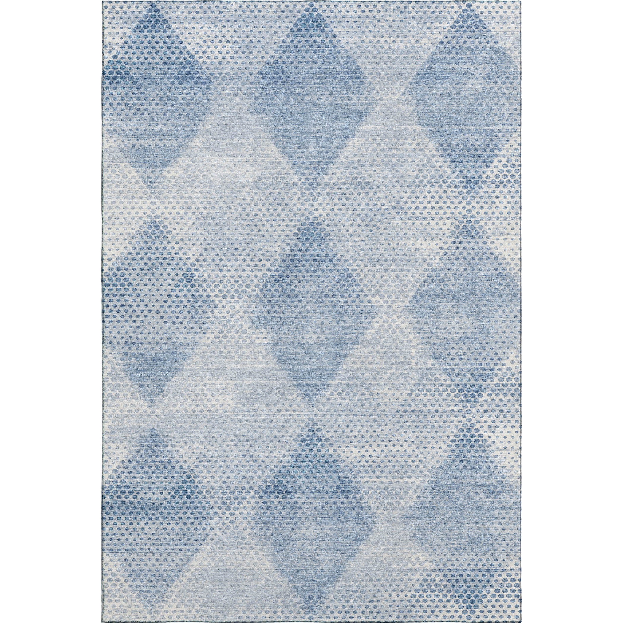 Luxury Washable Indoor/Outdoor Transitional TV4 Blue Rug 2'6" x 3'10" #shape_Rectangle