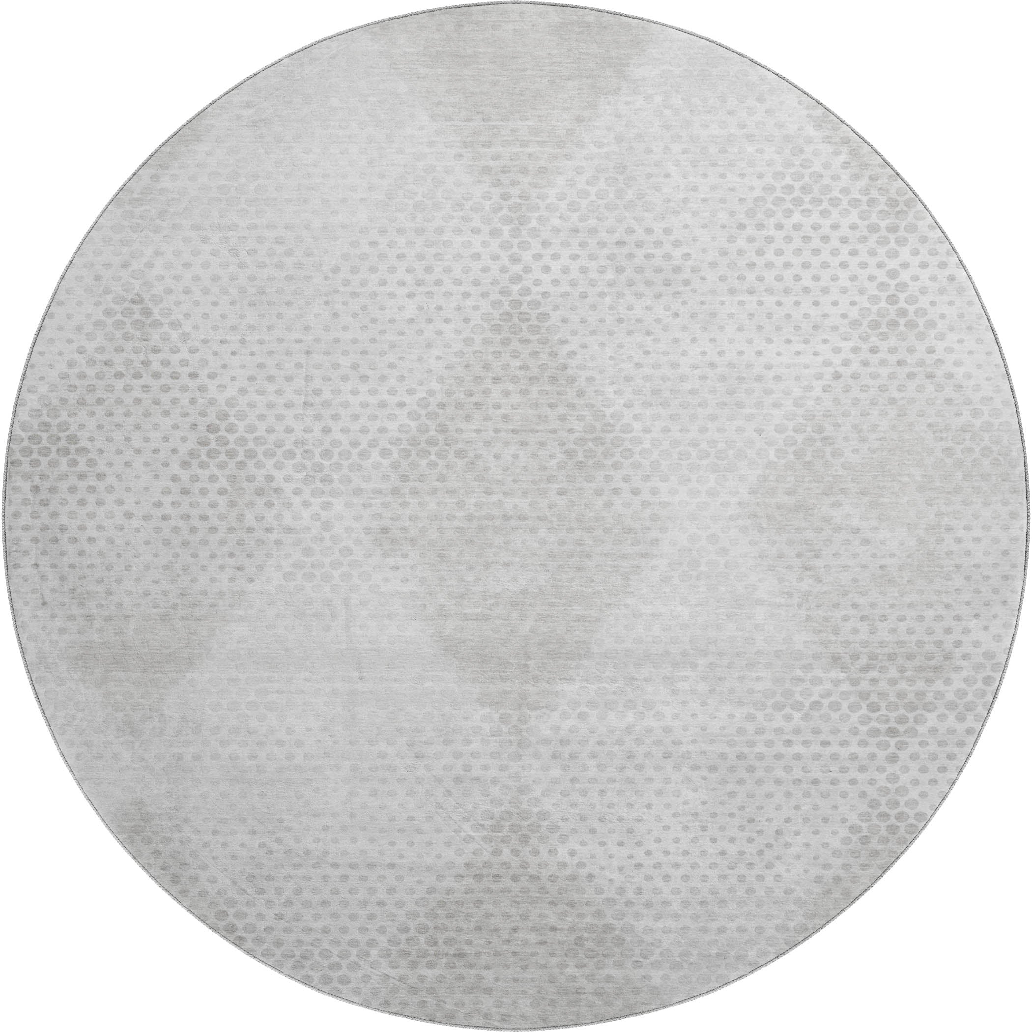 Luxury Washable Indoor/Outdoor Transitional TV4 Ivory Rug 8' x 8' #shape_Round