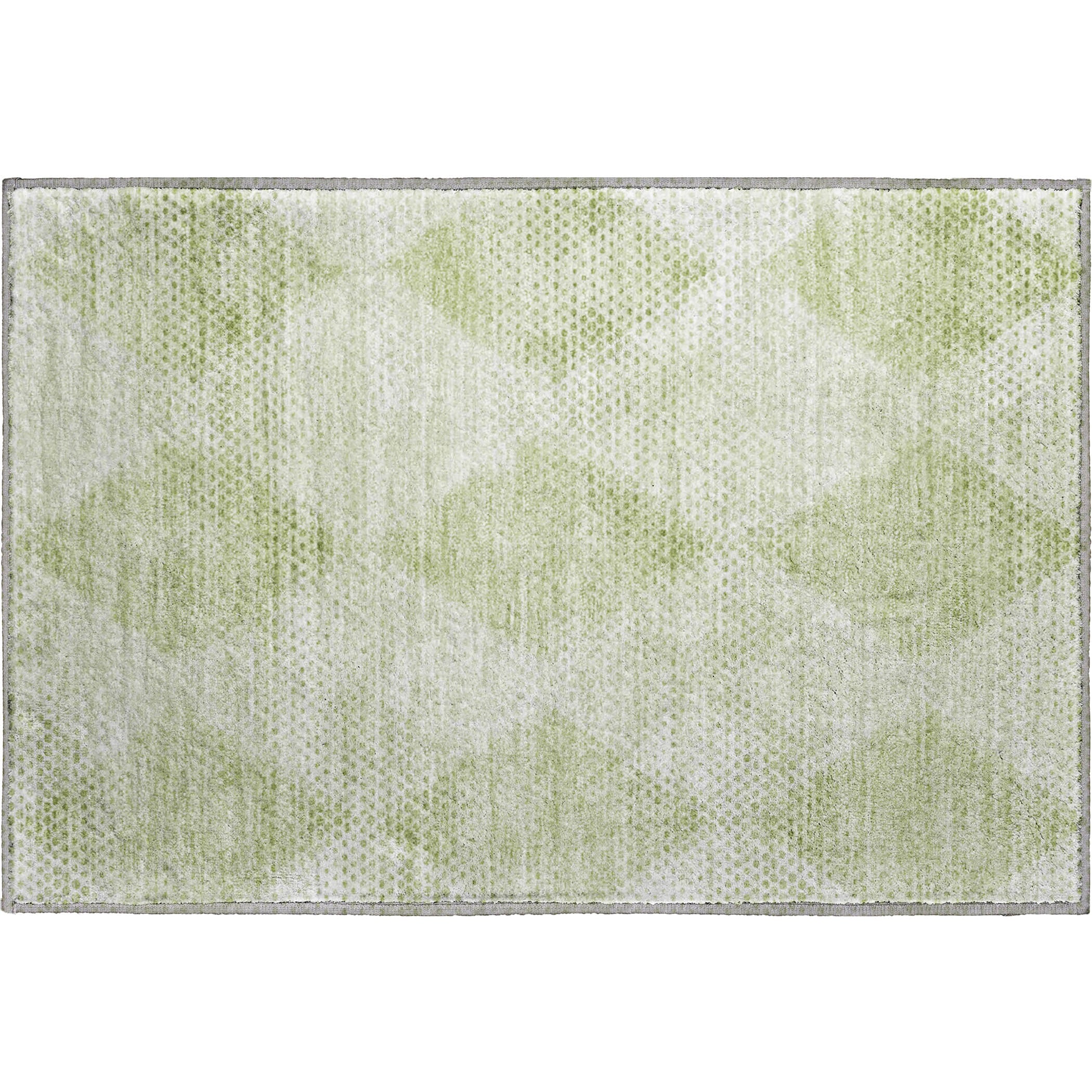 Luxury Washable Indoor/Outdoor Transitional TV4 Mint Green Rug 1'8" x 2'6" #shape_Rectangle