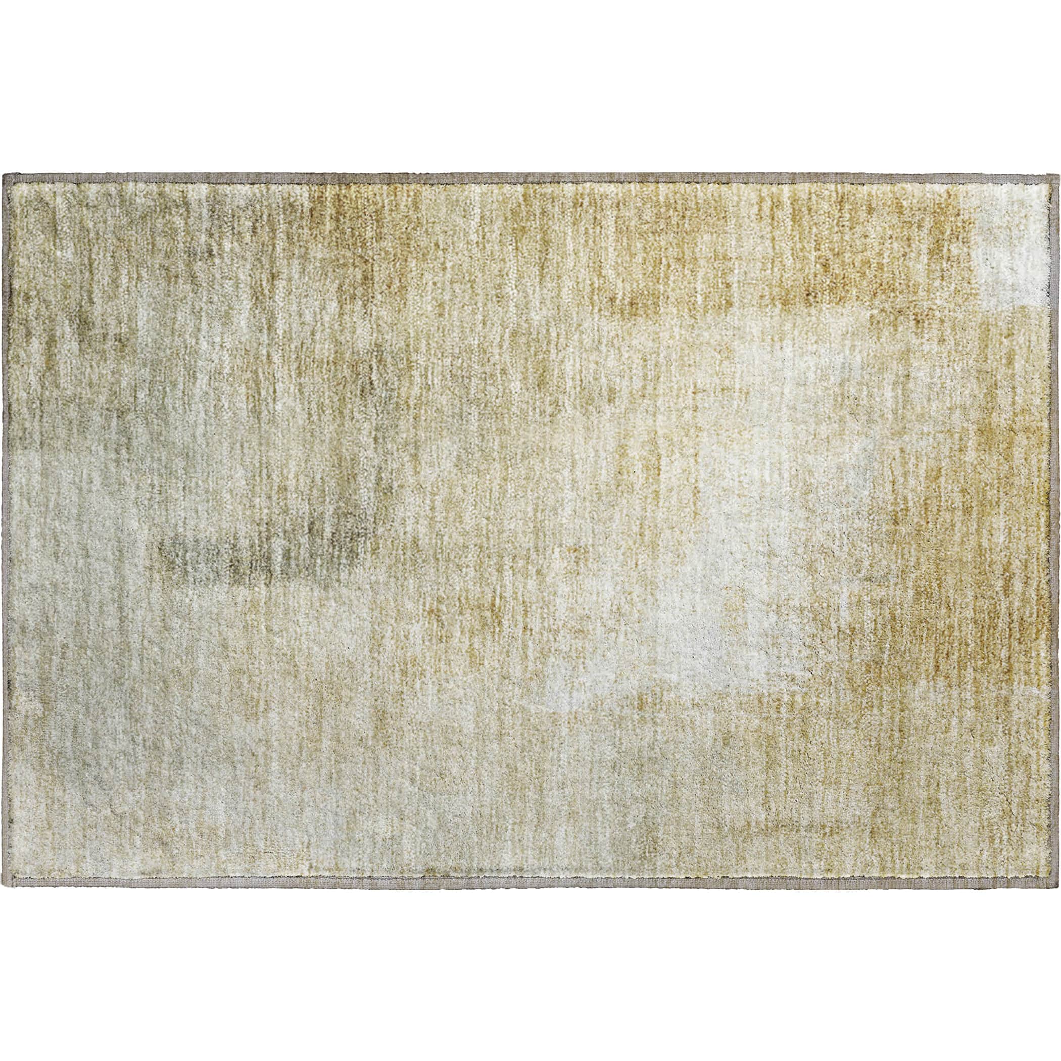 Luxury Washable Indoor/Outdoor Transitional TV5 Wheat Gold Rug 1'8" x 2'6" #shape_Rectangle