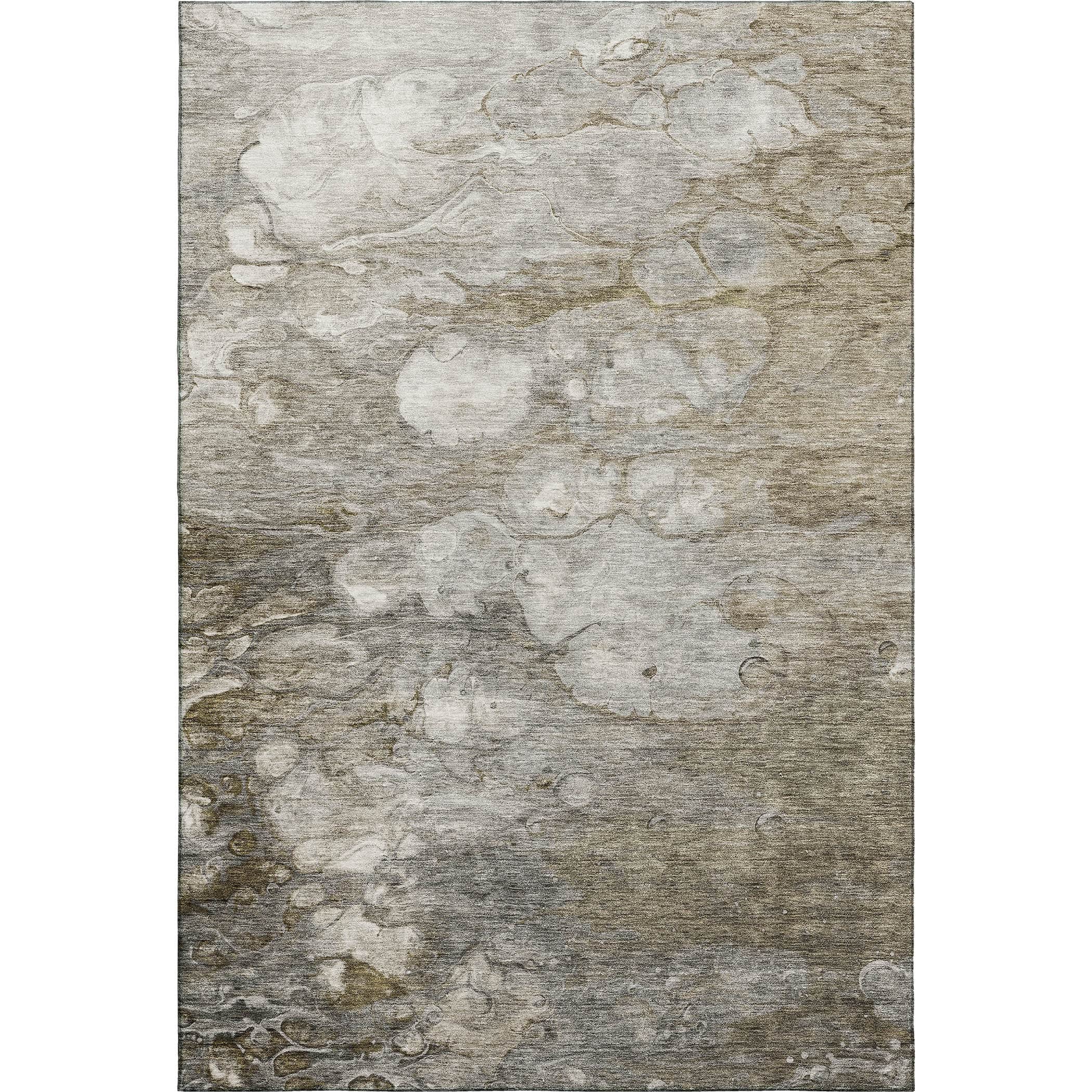 Luxury Washable Indoor/Outdoor Transitional TV7 Taupe Brown Rug 2'6" x 3'10" #shape_Rectangle