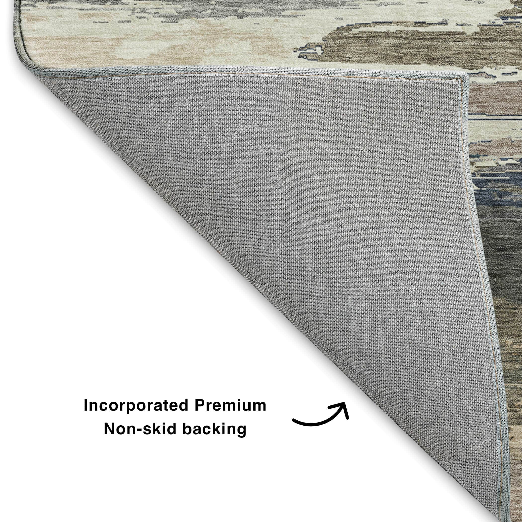 Luxury Washable Indoor/Outdoor Transitional TV8 Black Rug 1'8" x 2'6" #shape_Rectangle