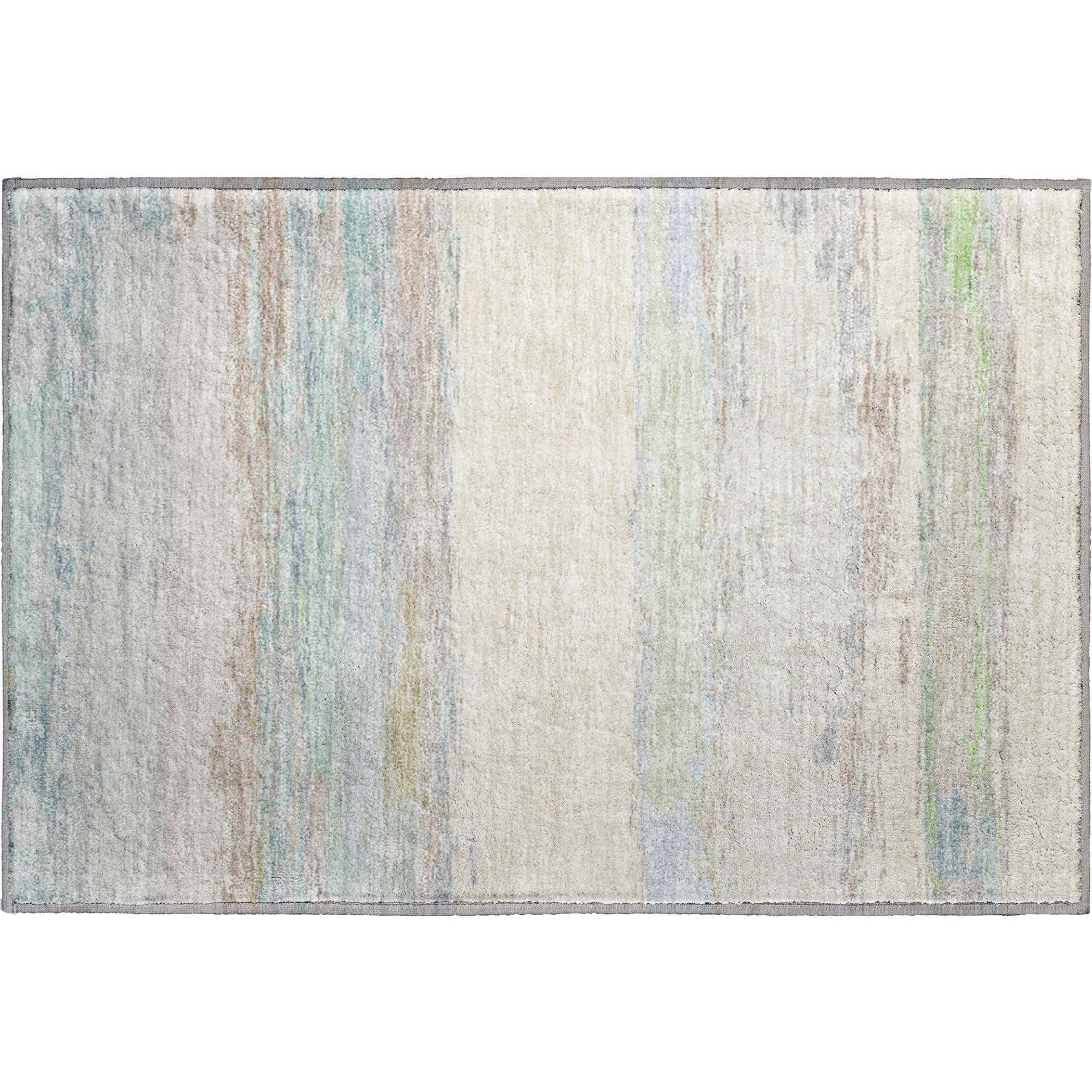 Luxury Washable Indoor/Outdoor Transitional TV8 Ivory Rug 1'8" x 2'6" #shape_Rectangle