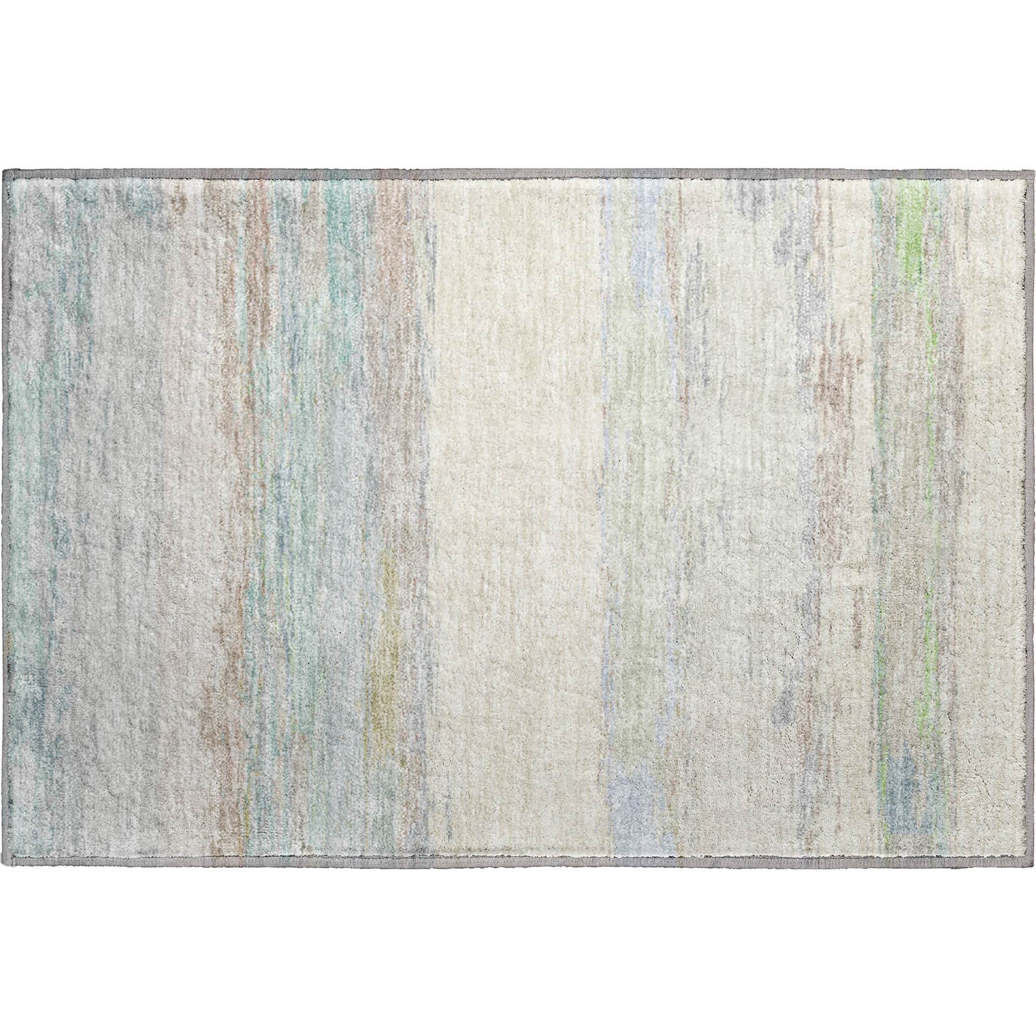 Luxury Washable Indoor/Outdoor Transitional TV8 Ivory Rug 1'8" x 2'6" #shape_Rectangle