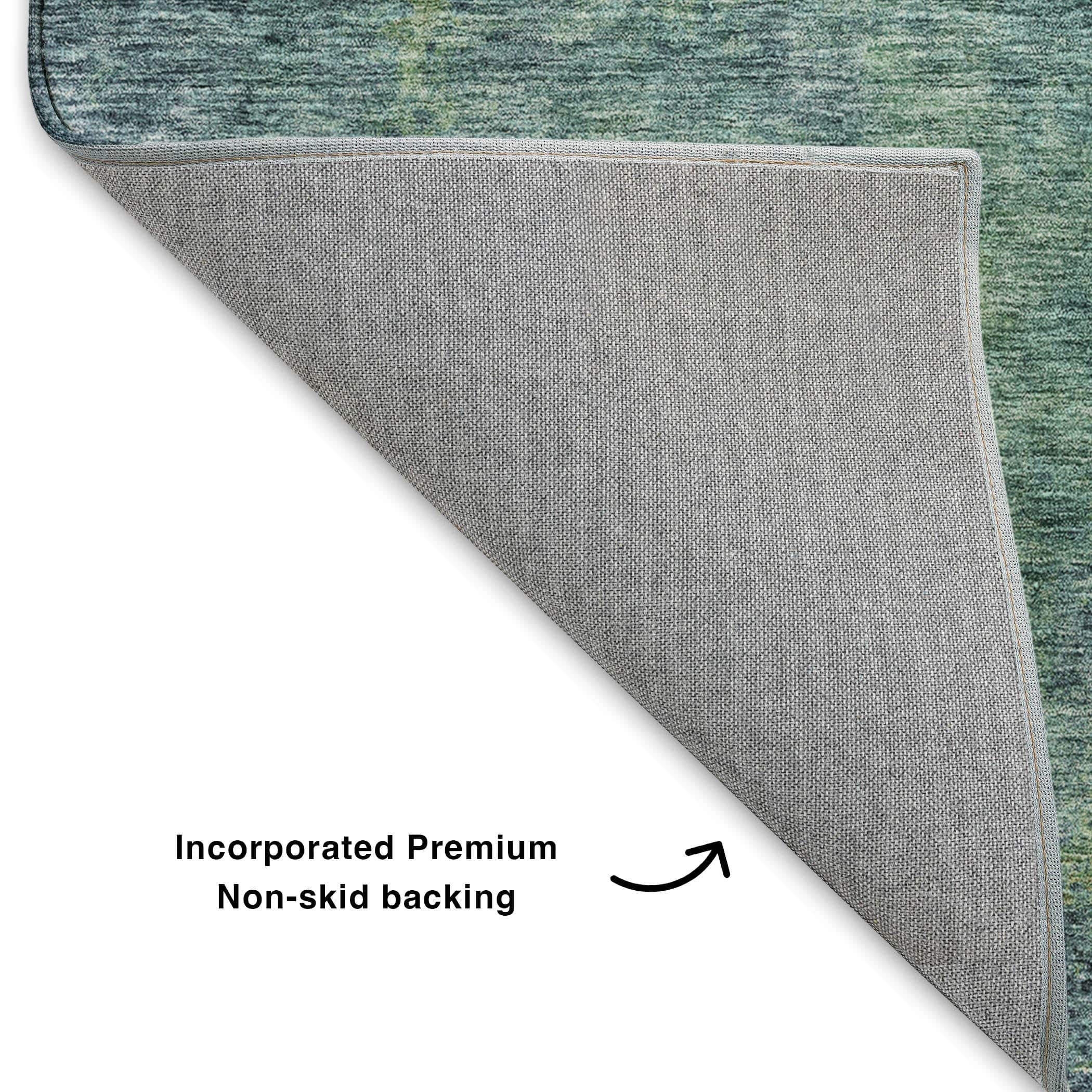 Luxury Washable Indoor/Outdoor Transitional TV9 Blue Rug 1'8" x 2'6" #shape_Rectangle