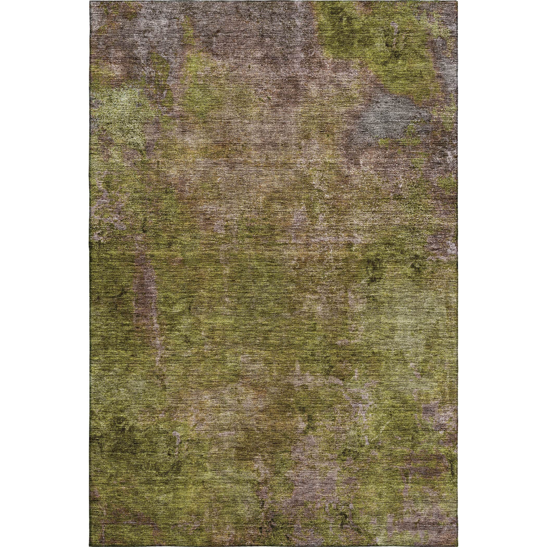 Luxury Washable Indoor/Outdoor Transitional TV9 Green Rug 2'6" x 3'10" #shape_Rectangle