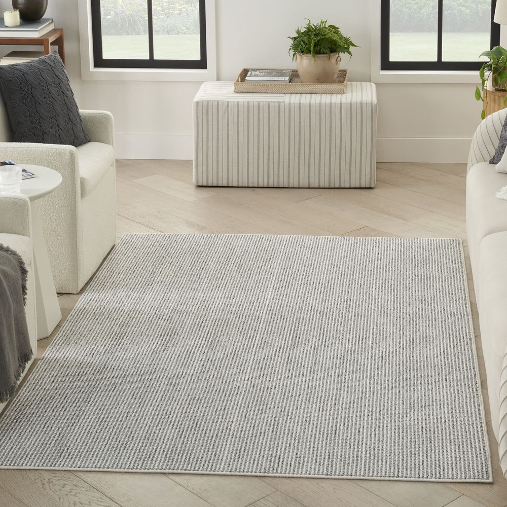 Textured Home TXH01 Ivory Grey Rug #color_ivory grey