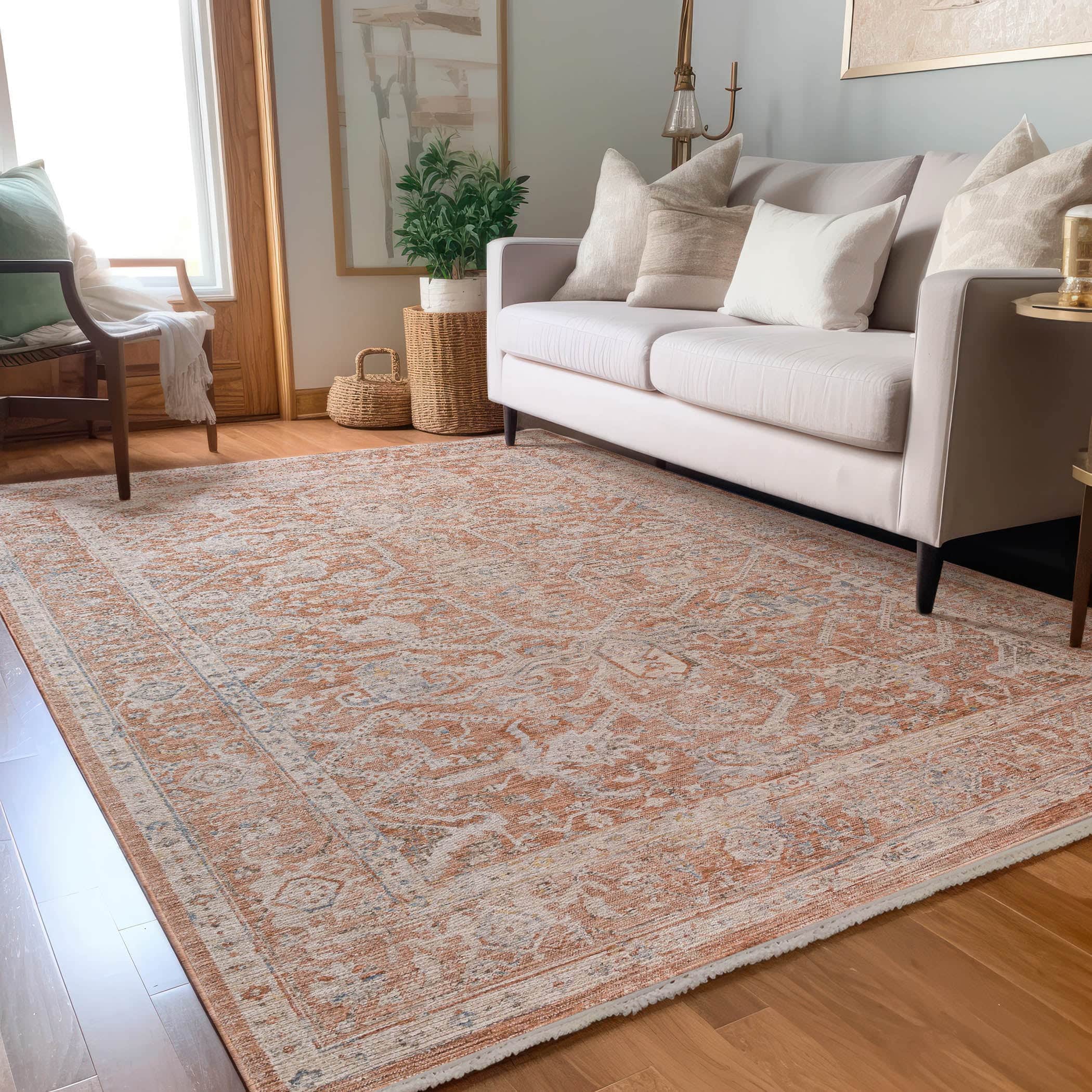 Traditional VI1 Spice Orange Rug 1'8" x 2'6" #shape_Rectangle