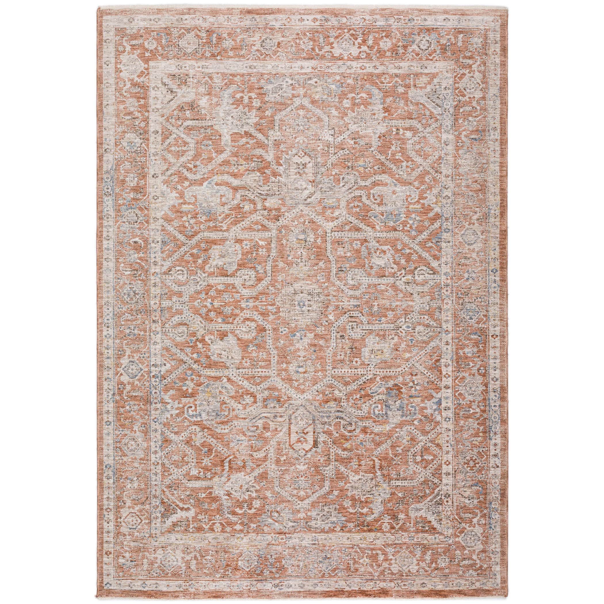 Traditional VI1 Spice Orange Rug 3' x 5' #shape_Rectangle