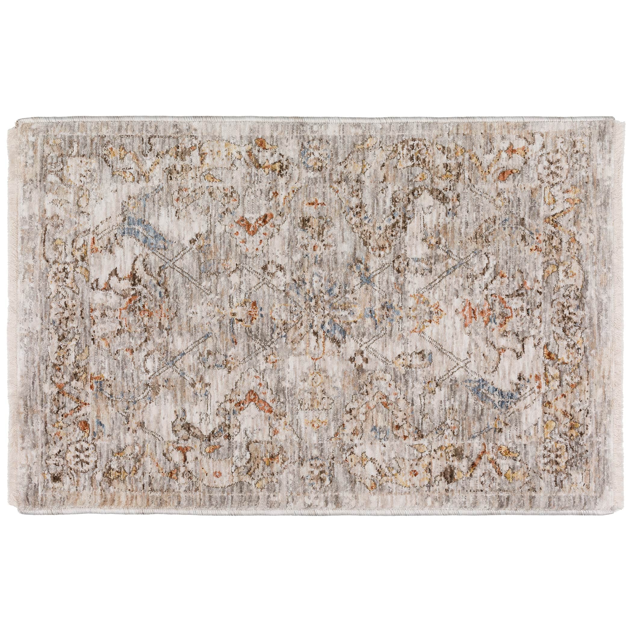 Traditional VI3 Linen Ivory Rug 1'8" x 2'6" #shape_Rectangle
