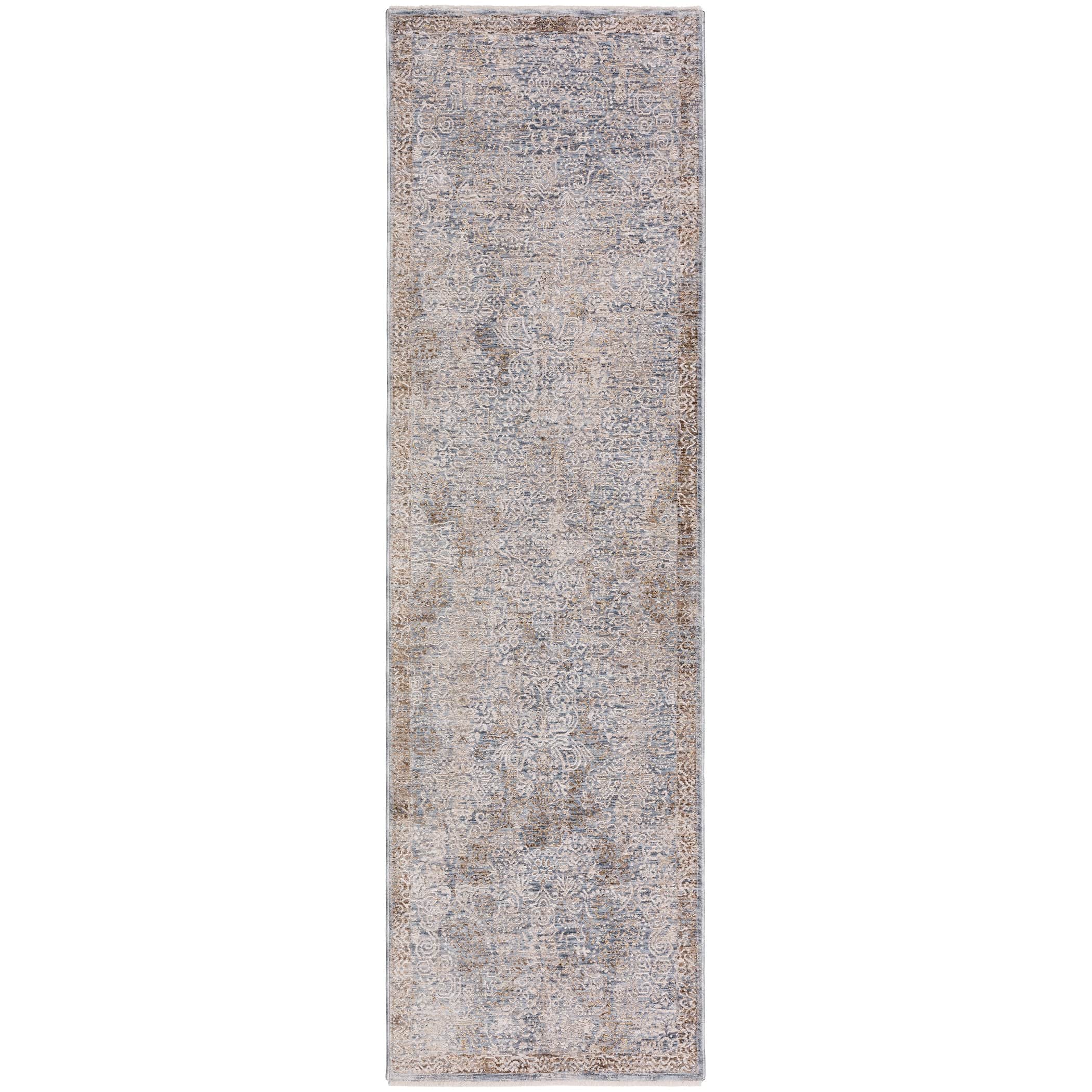 Traditional VI5 Denim Blue Rug 2'3" x 7'10" #shape_Runner
