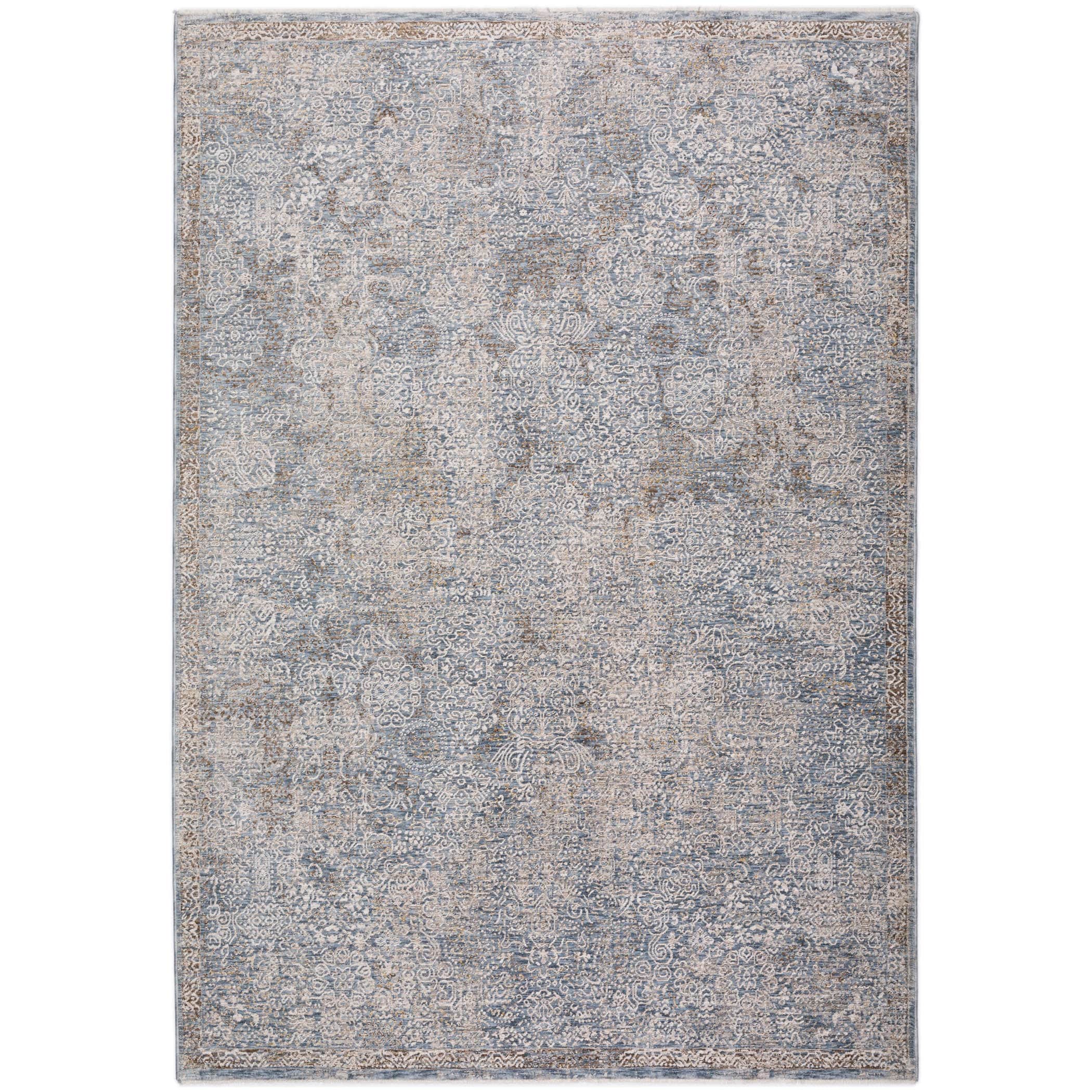 Traditional VI5 Denim Blue Rug 3' x 5' #shape_Rectangle