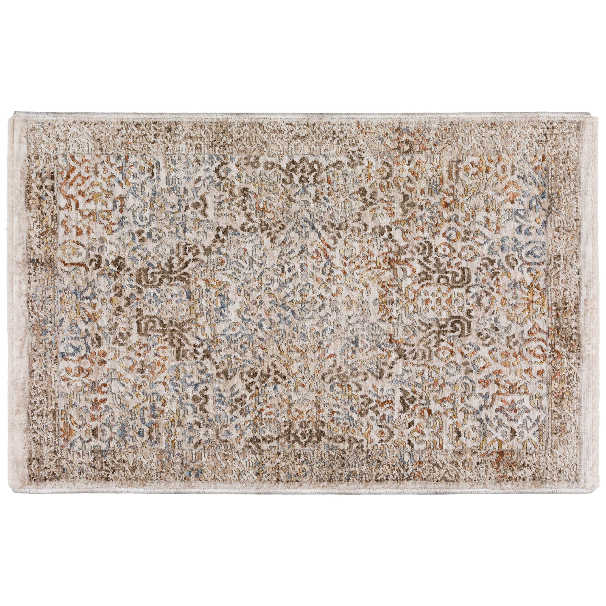 Traditional VI5 Ivory Rug 1'8" x 2'6" #shape_Rectangle