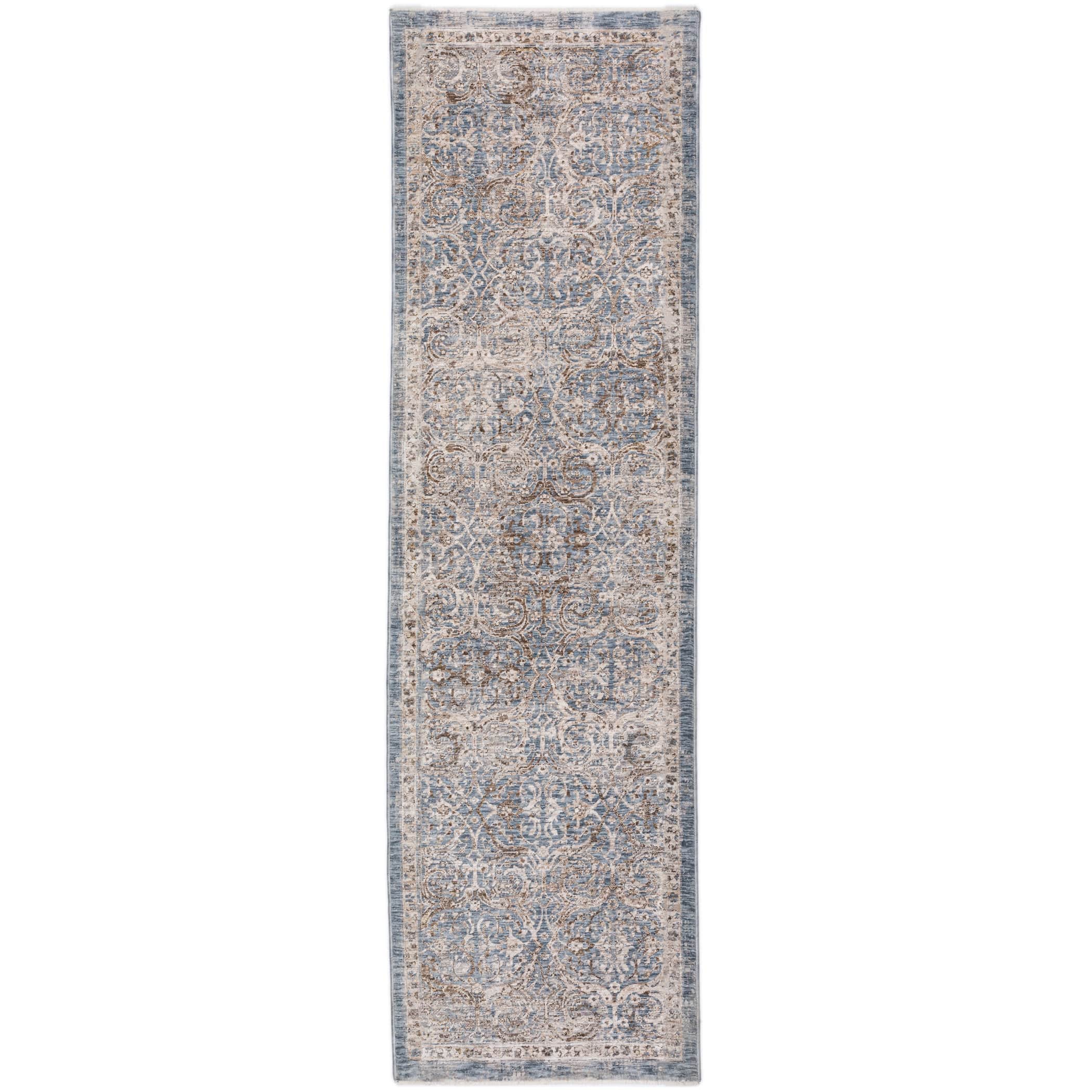 Traditional VI7 Denim Blue Rug 2'3" x 7'10" #shape_Runner
