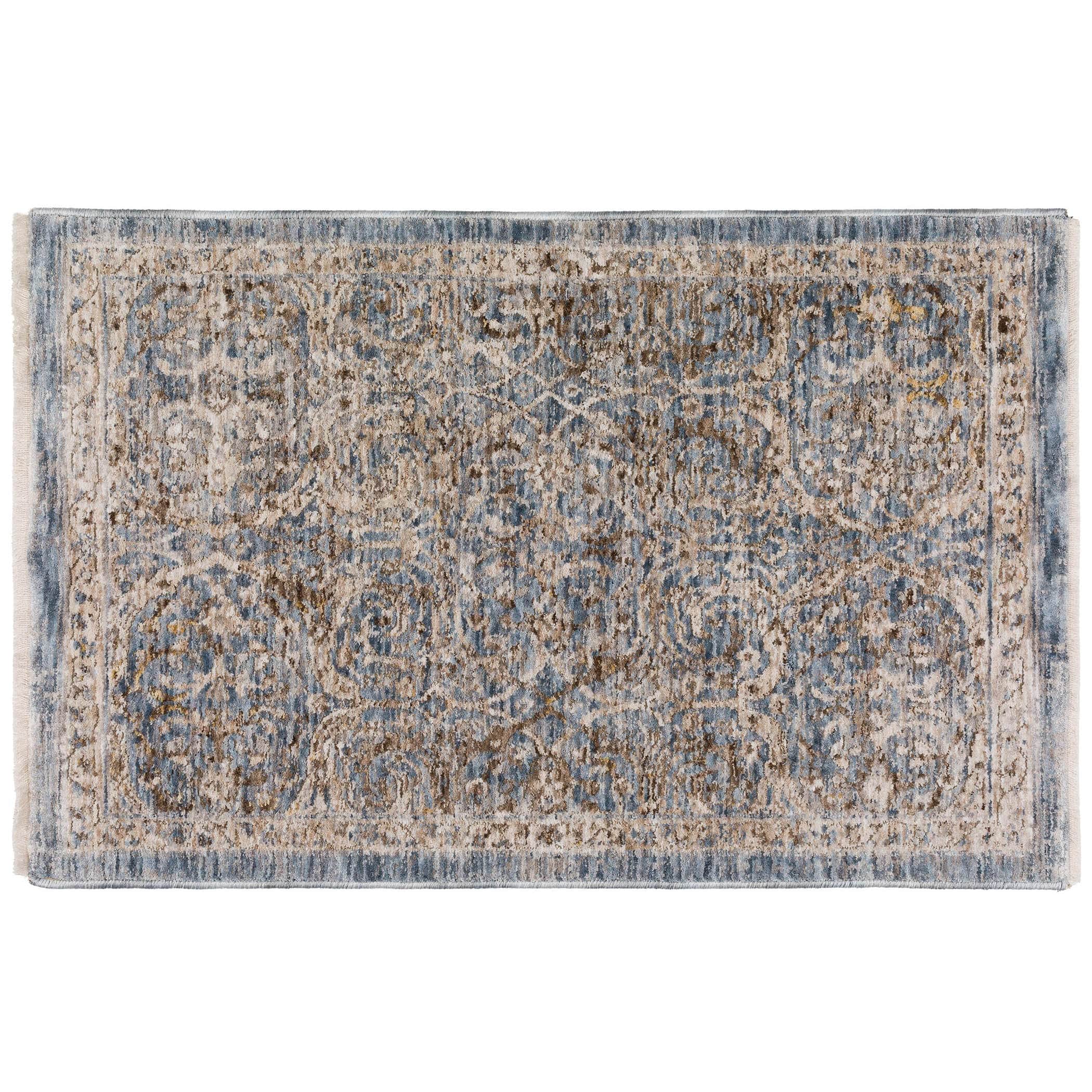 Traditional VI7 Denim Blue Rug 1'8" x 2'6" #shape_Rectangle