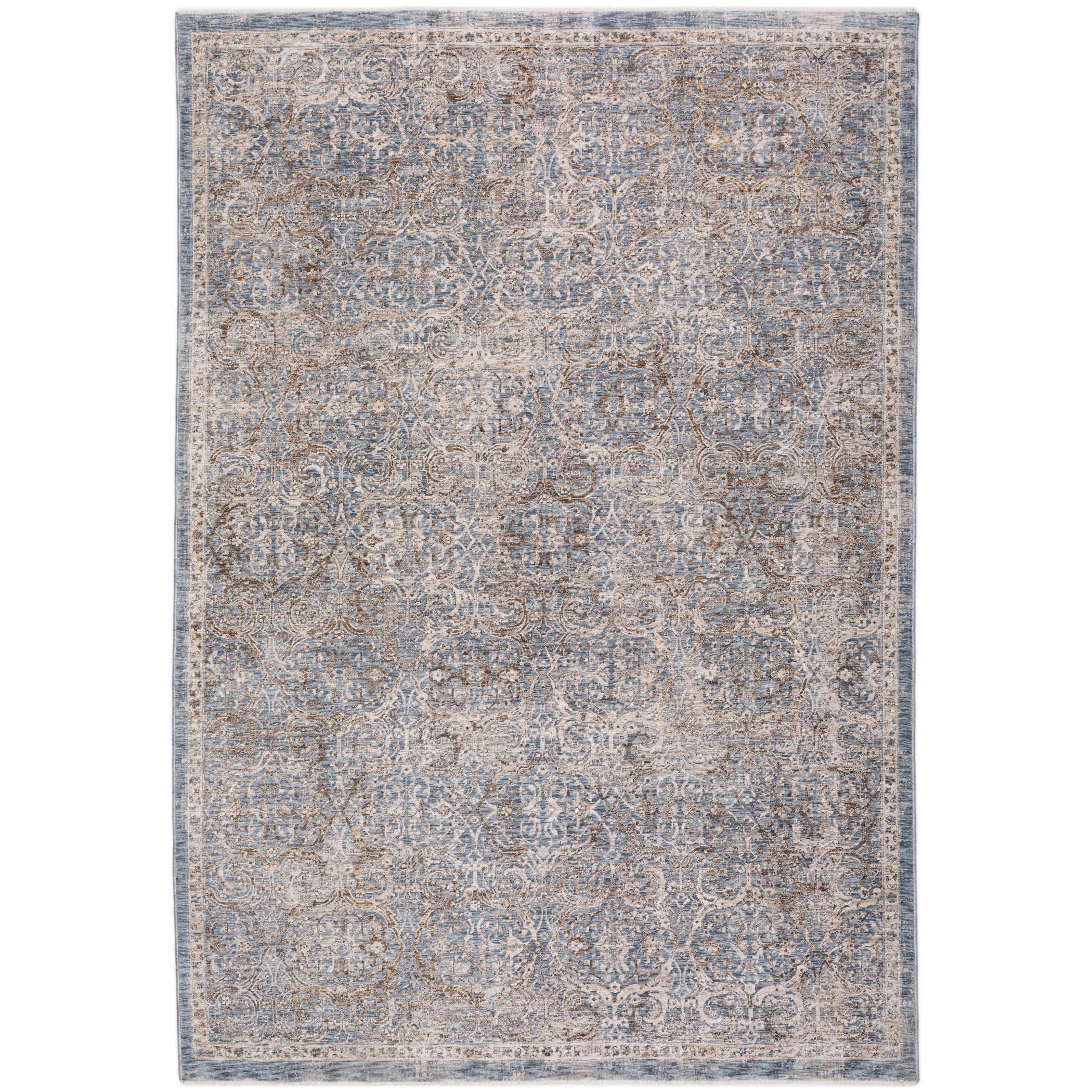 Traditional VI7 Denim Blue Rug 3' x 5' #shape_Rectangle