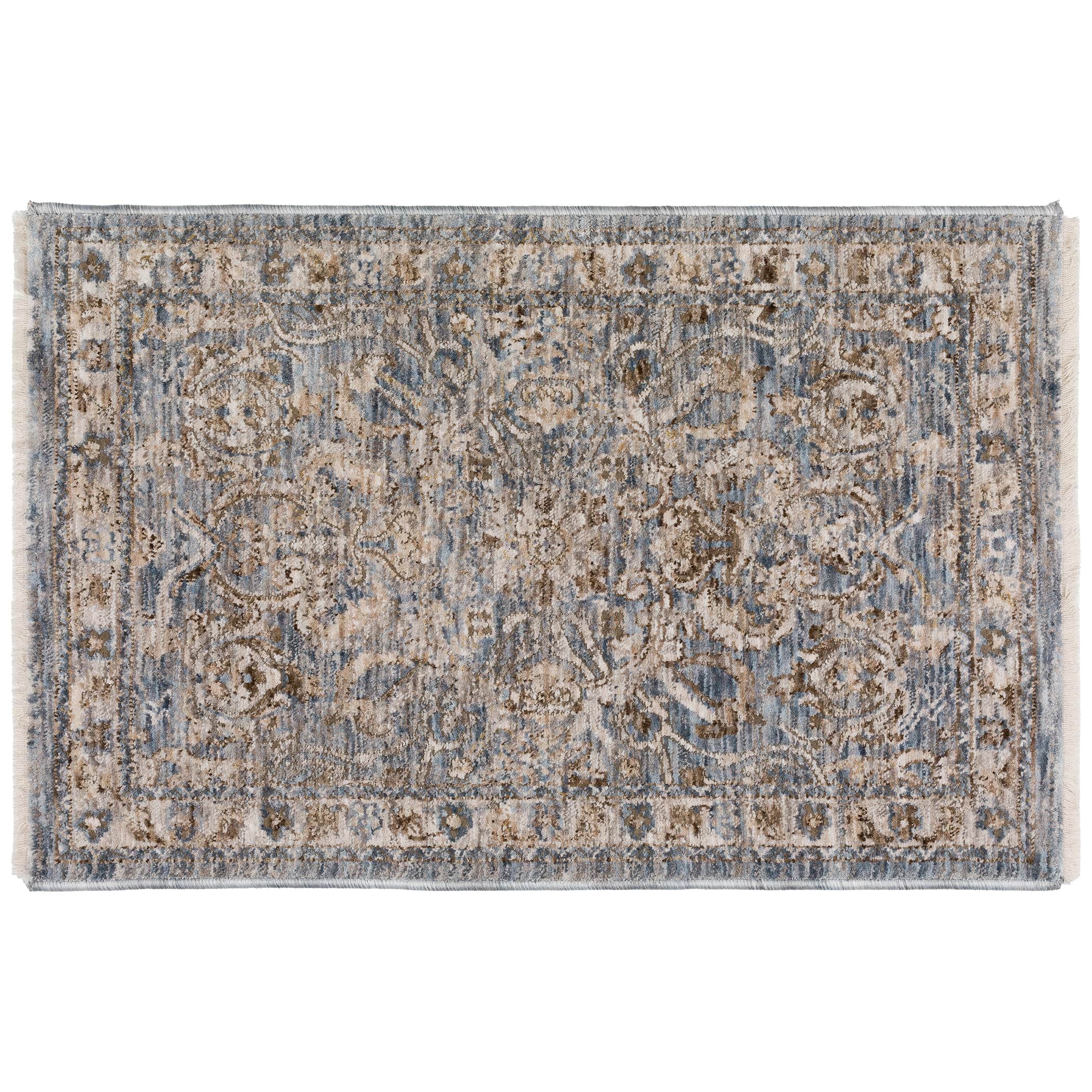 Traditional VI8 Denim Blue Rug 1'8" x 2'6" #shape_Rectangle