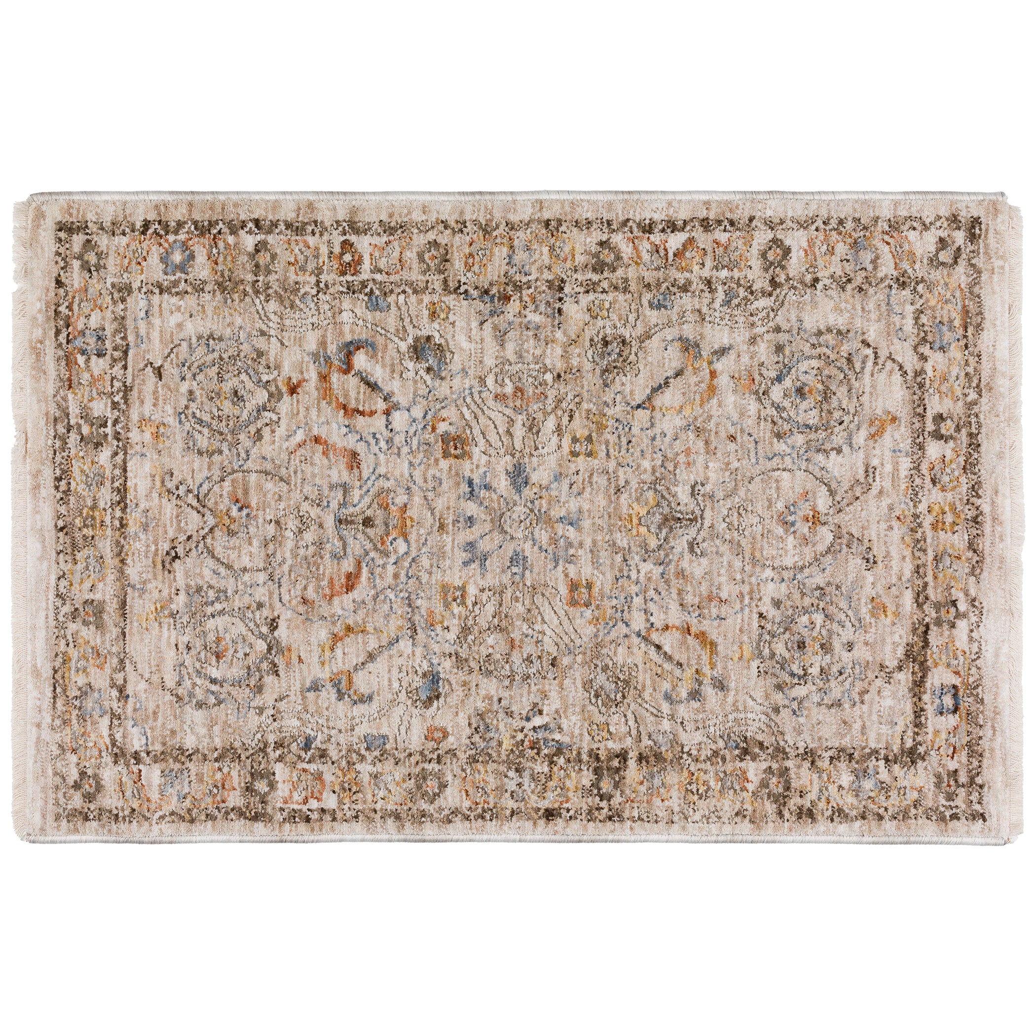 Traditional VI8 Ivory Rug 1'8" x 2'6" #shape_Rectangle