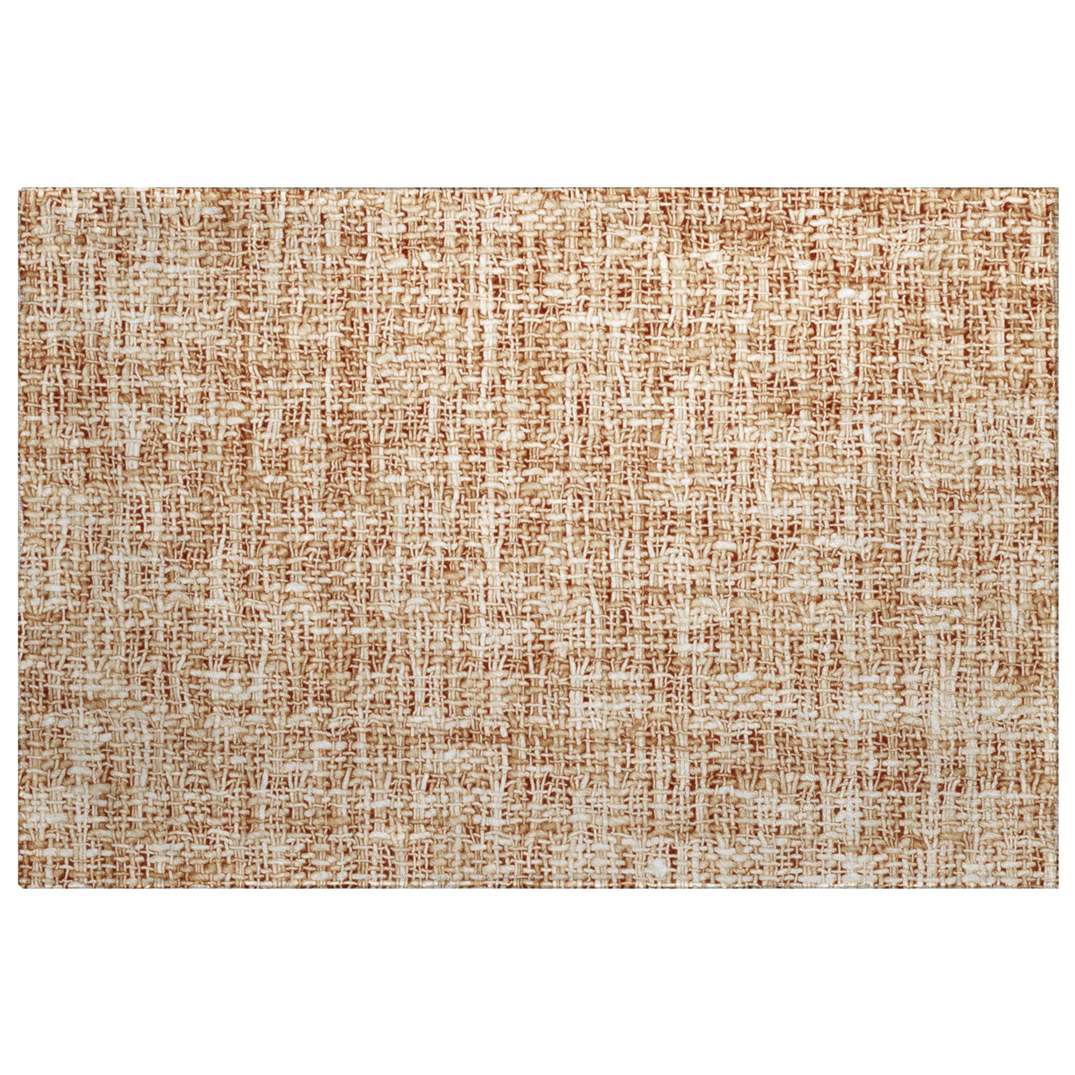 Luxury Washable Transitional VY1 Copper Orange Rug 1'8" x 2'6" #shape_Rectangle