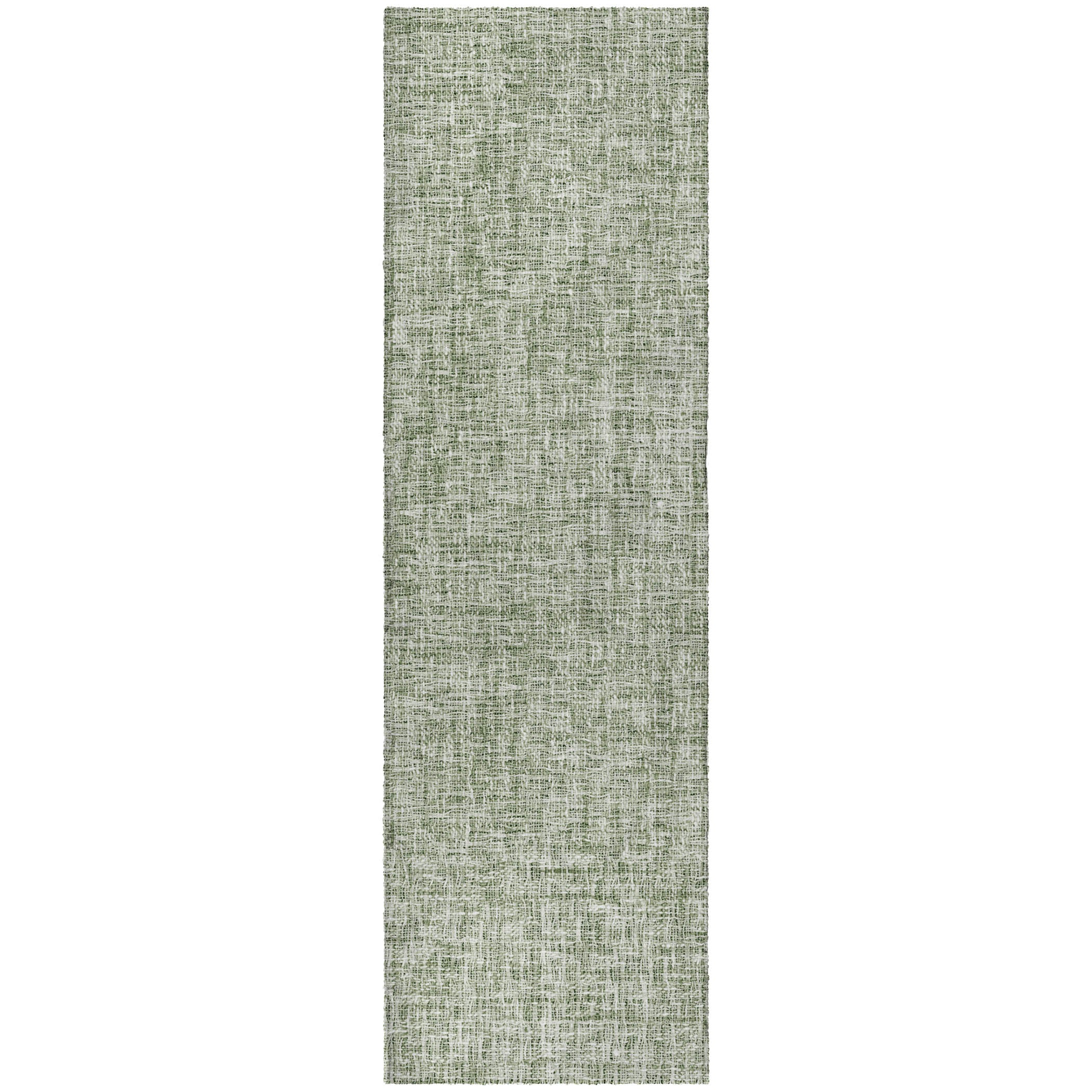 Luxury Washable Transitional VY1 Fern Green Rug 2'3" x 7'6" #shape_Runner