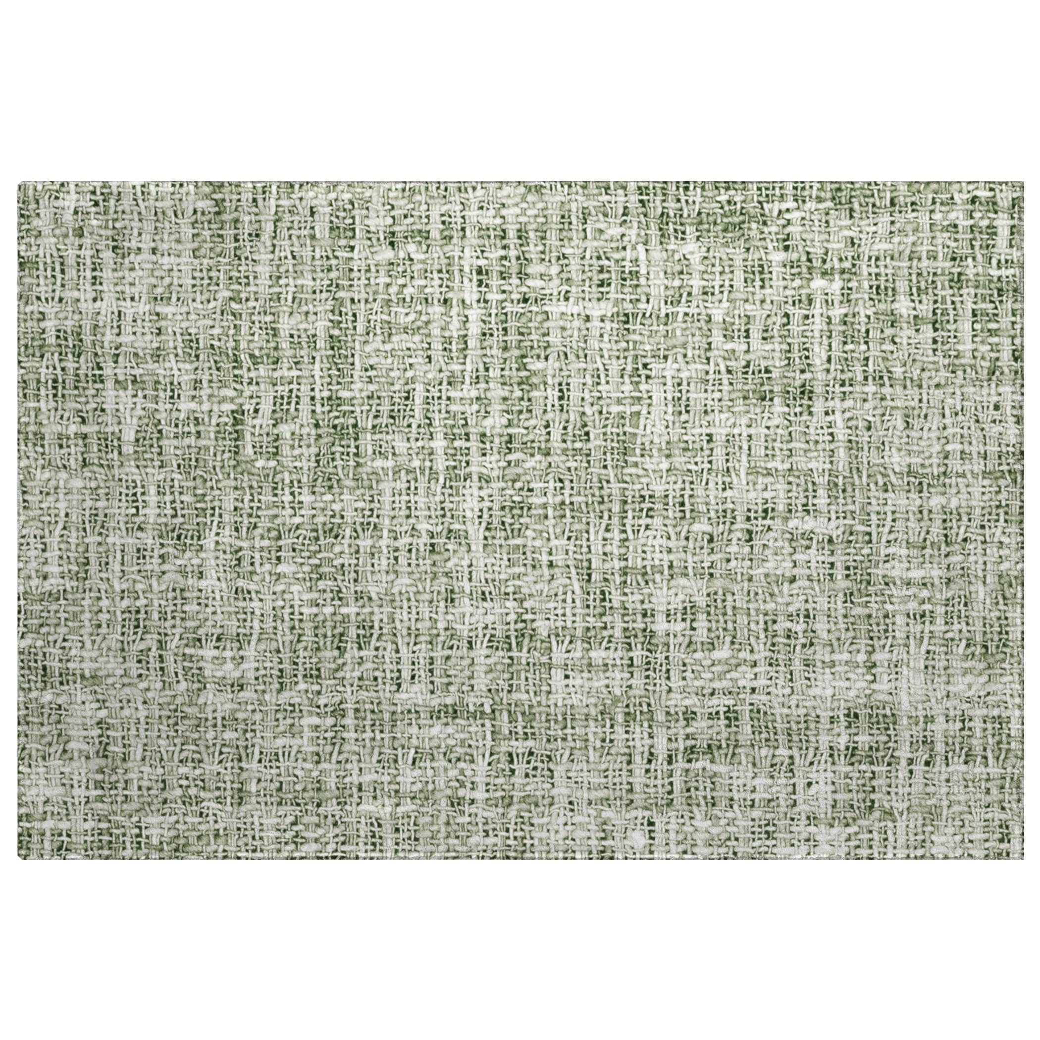 Luxury Washable Transitional VY1 Fern Green Rug 1'8" x 2'6" #shape_Rectangle