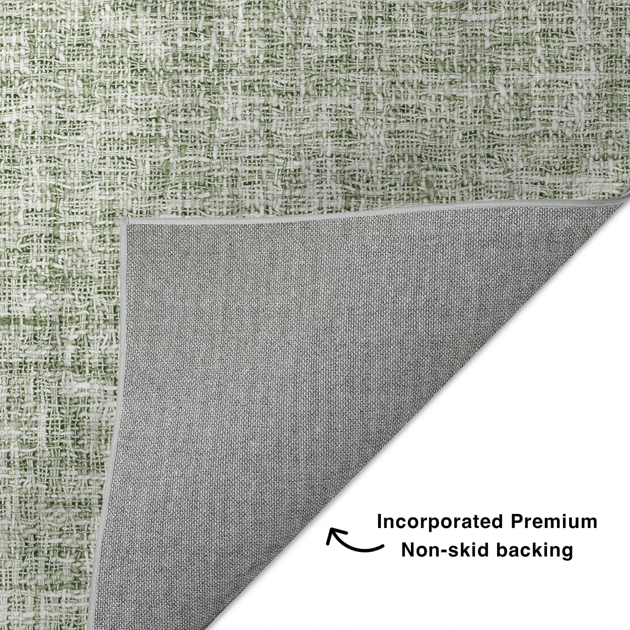 Luxury Washable Transitional VY1 Fern Green Rug 1'8" x 2'6" #shape_Rectangle