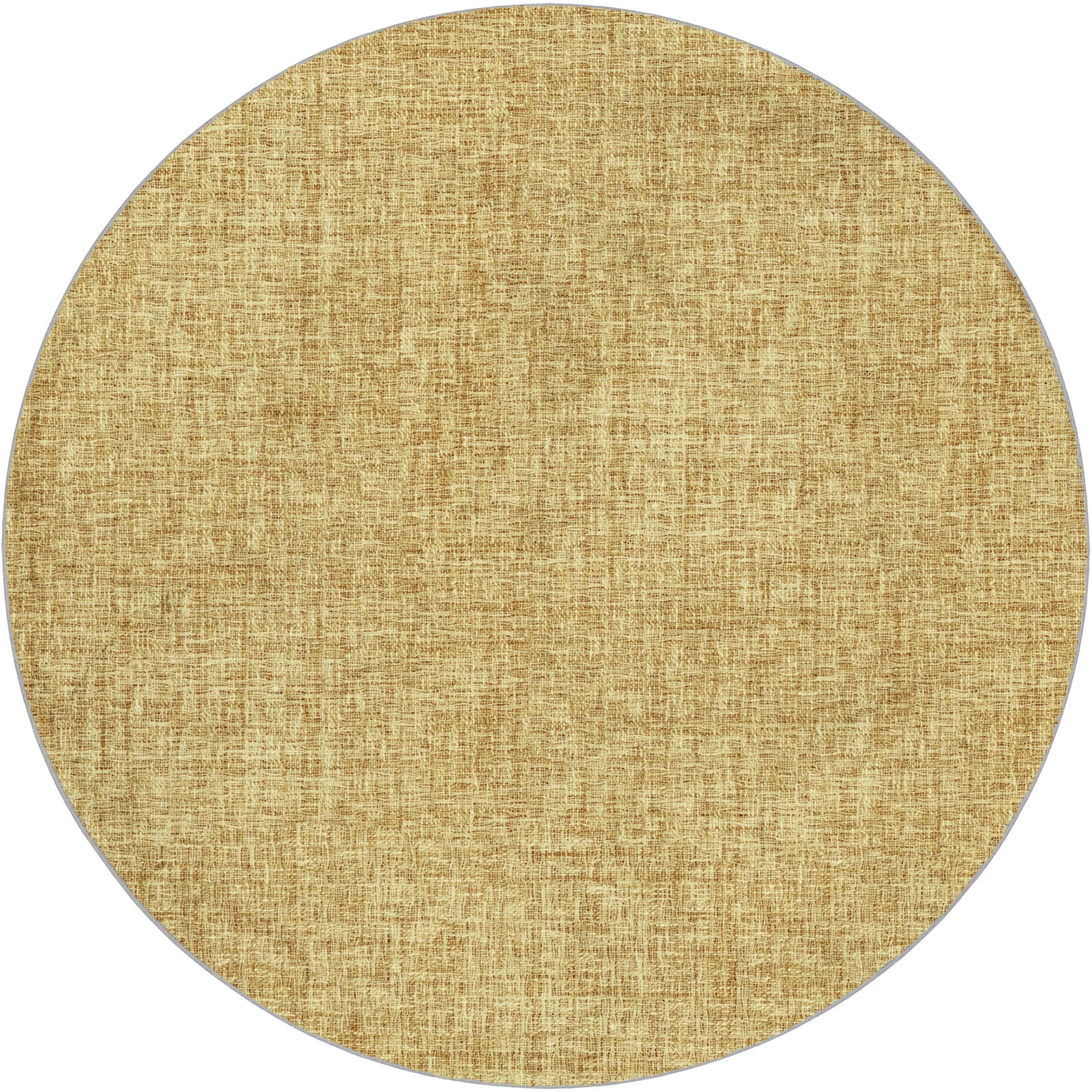 Luxury Washable Transitional VY1 Gold Rug 8' x 8' #shape_Round