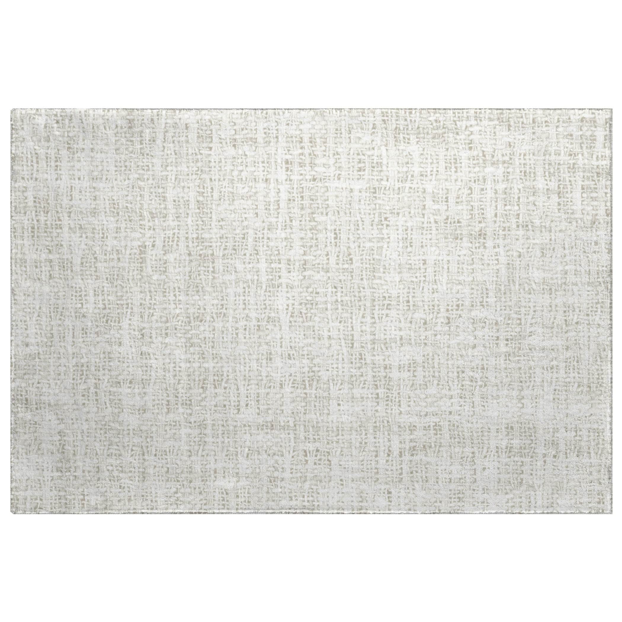Luxury Washable Transitional VY1 Ivory Rug 1'8" x 2'6" #shape_Rectangle