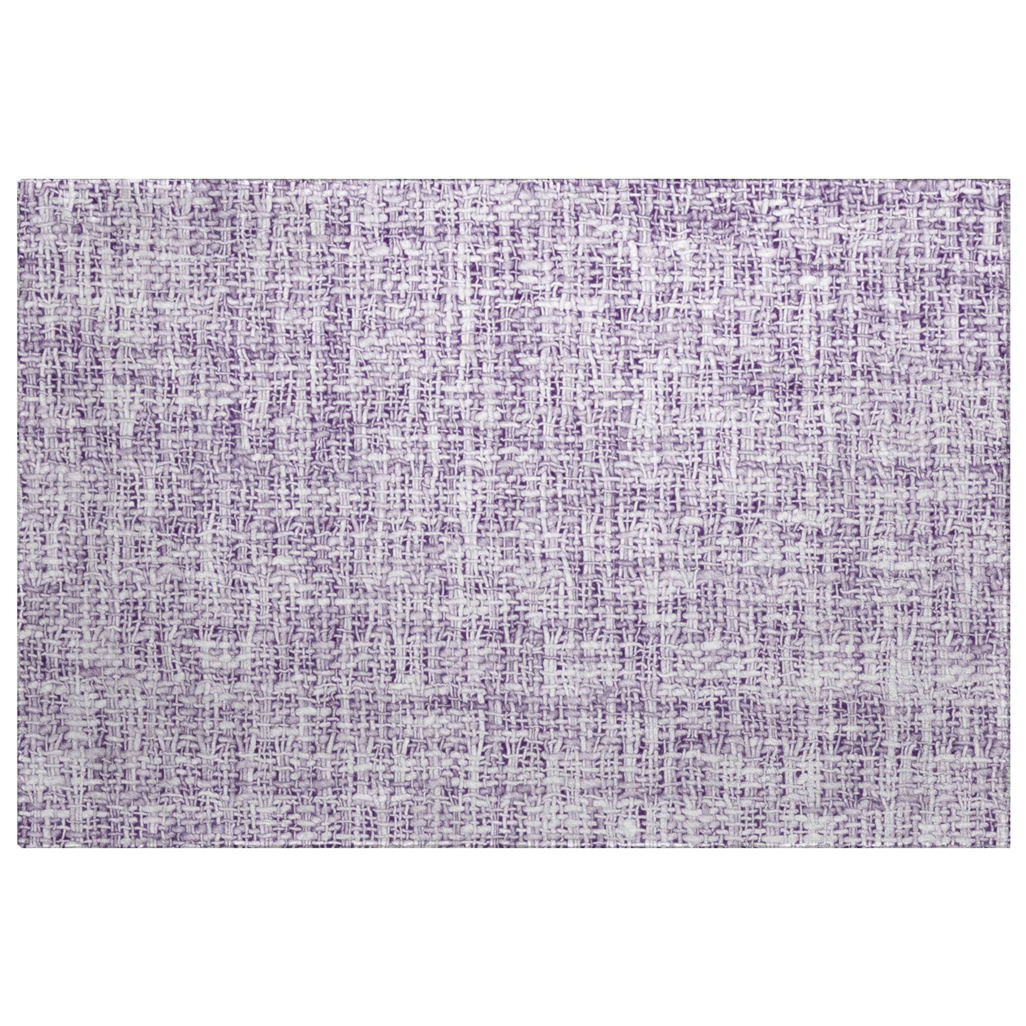 Luxury Washable Transitional VY1 Lavender Purple Rug 1'8" x 2'6" #shape_Rectangle