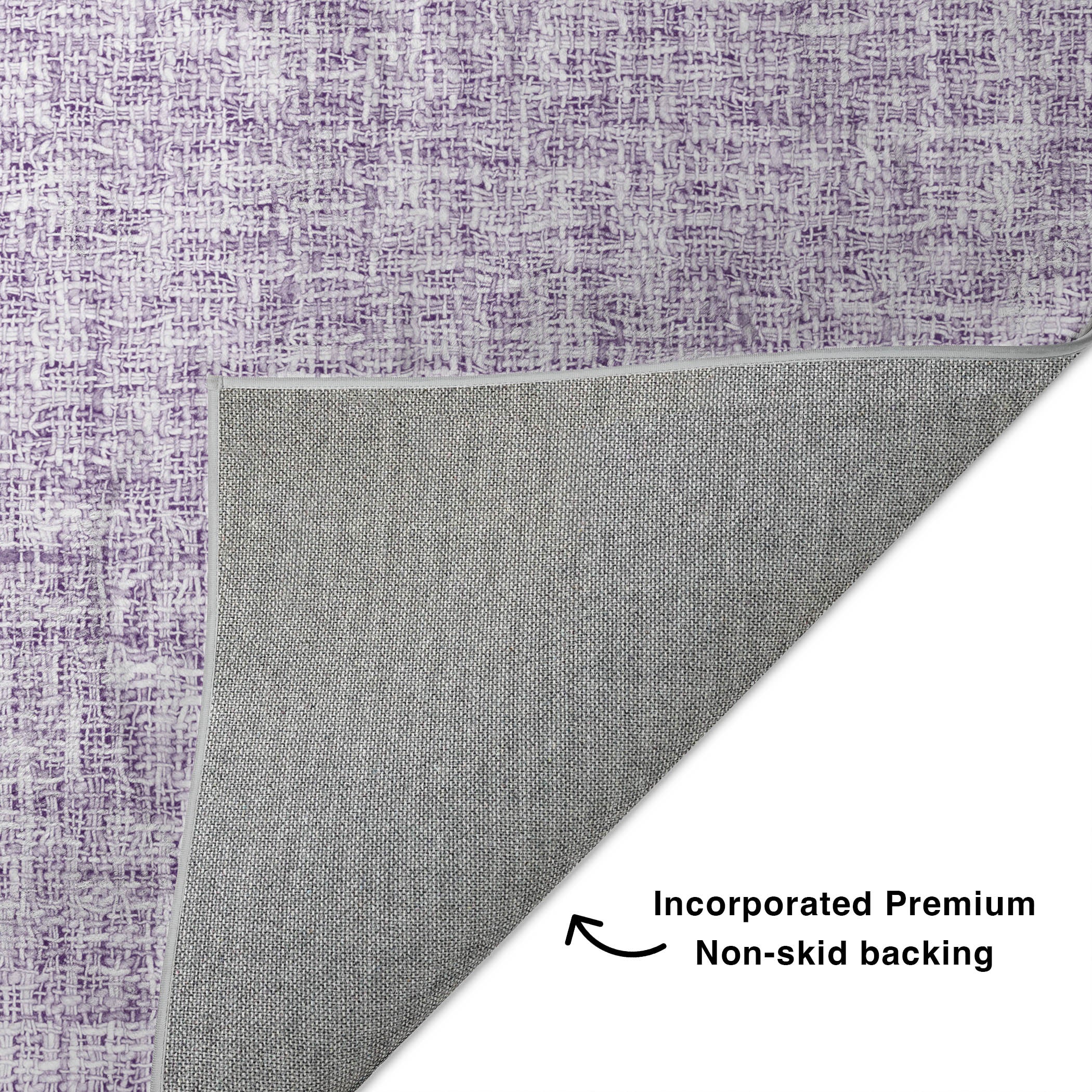 Luxury Washable Transitional VY1 Lavender Purple Rug 1'8" x 2'6" #shape_Rectangle