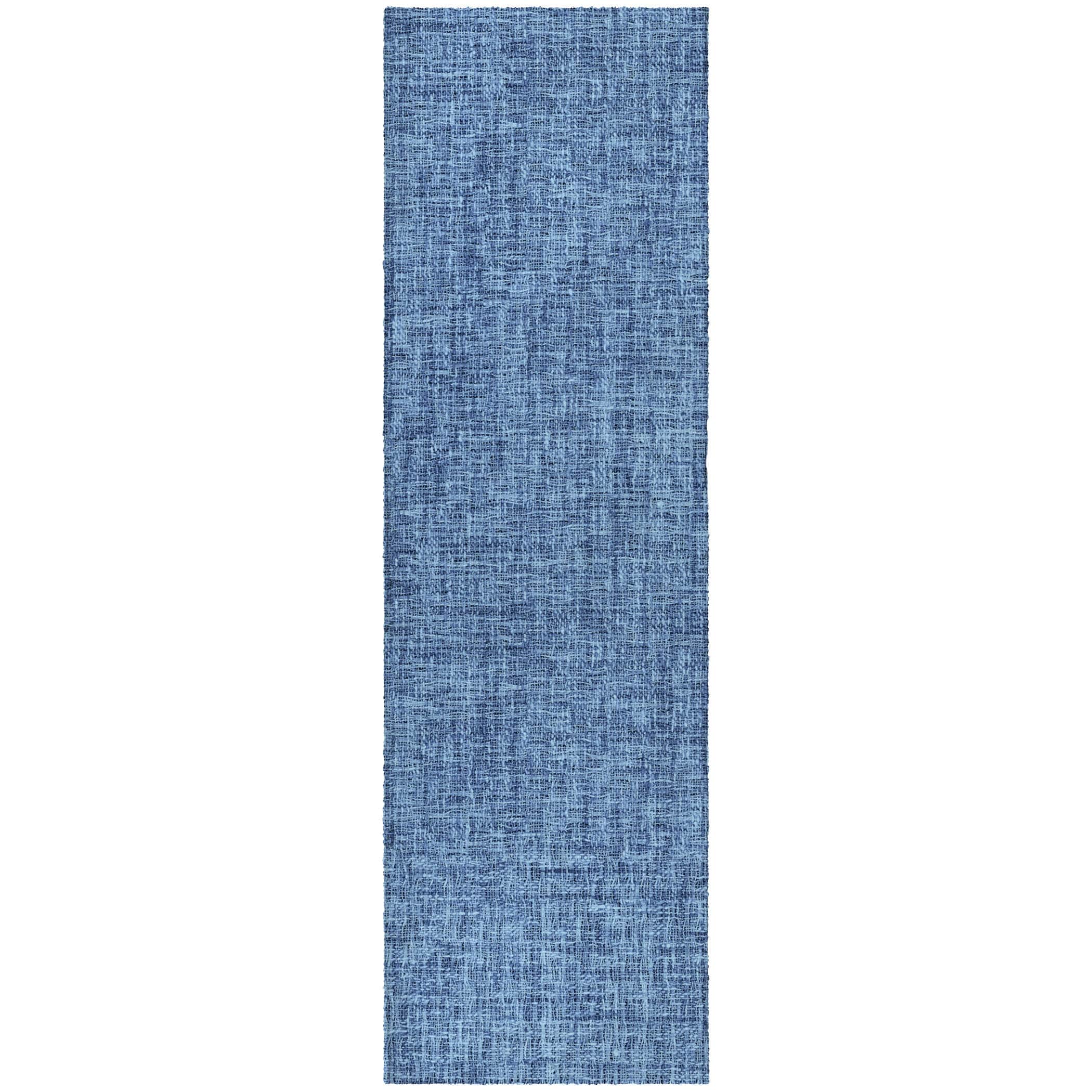 Luxury Washable Transitional VY1 Navy Blue Rug 2'3" x 7'6" #shape_Runner