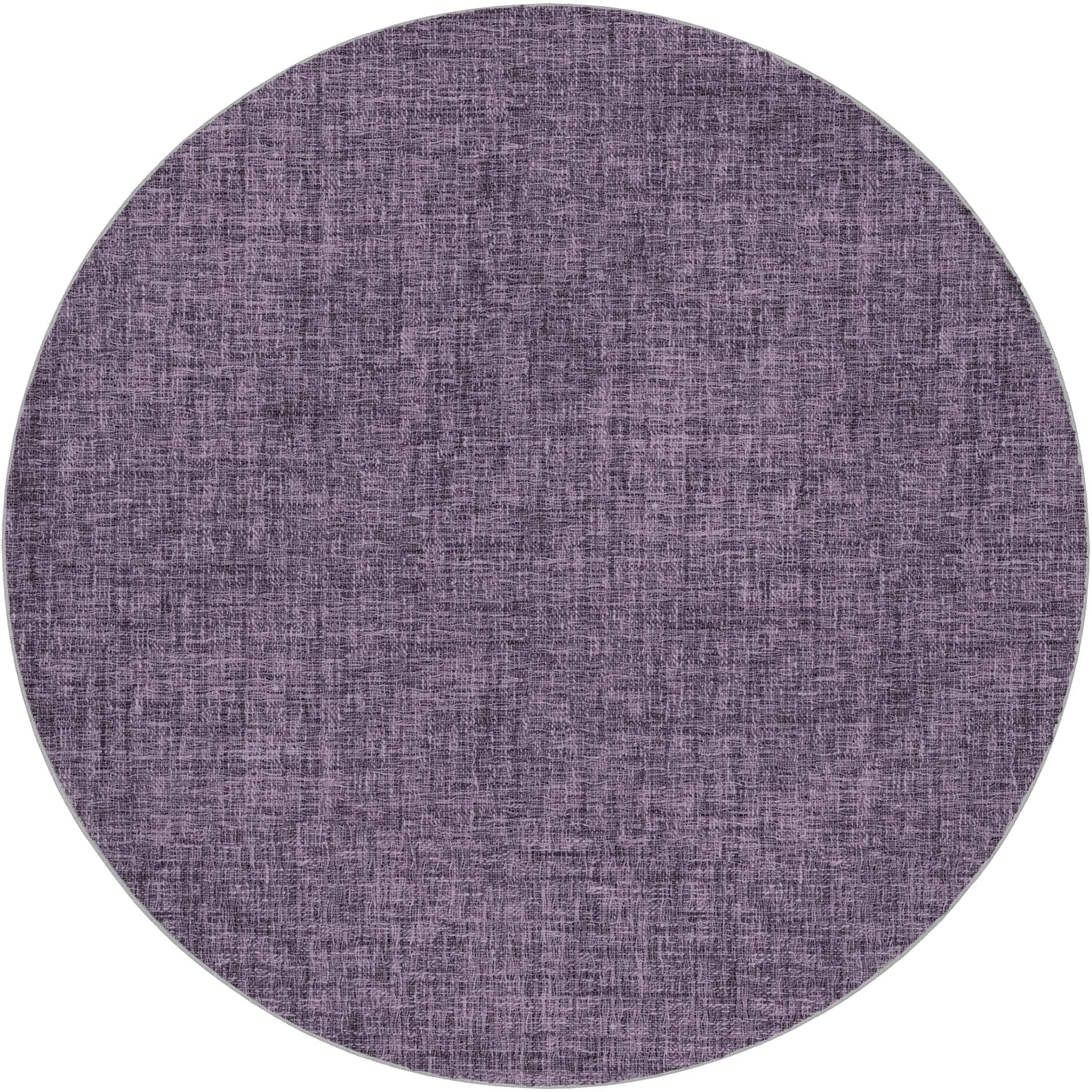 Luxury Washable Transitional VY1 Plum Purple Rug 8' x 8' #shape_Round